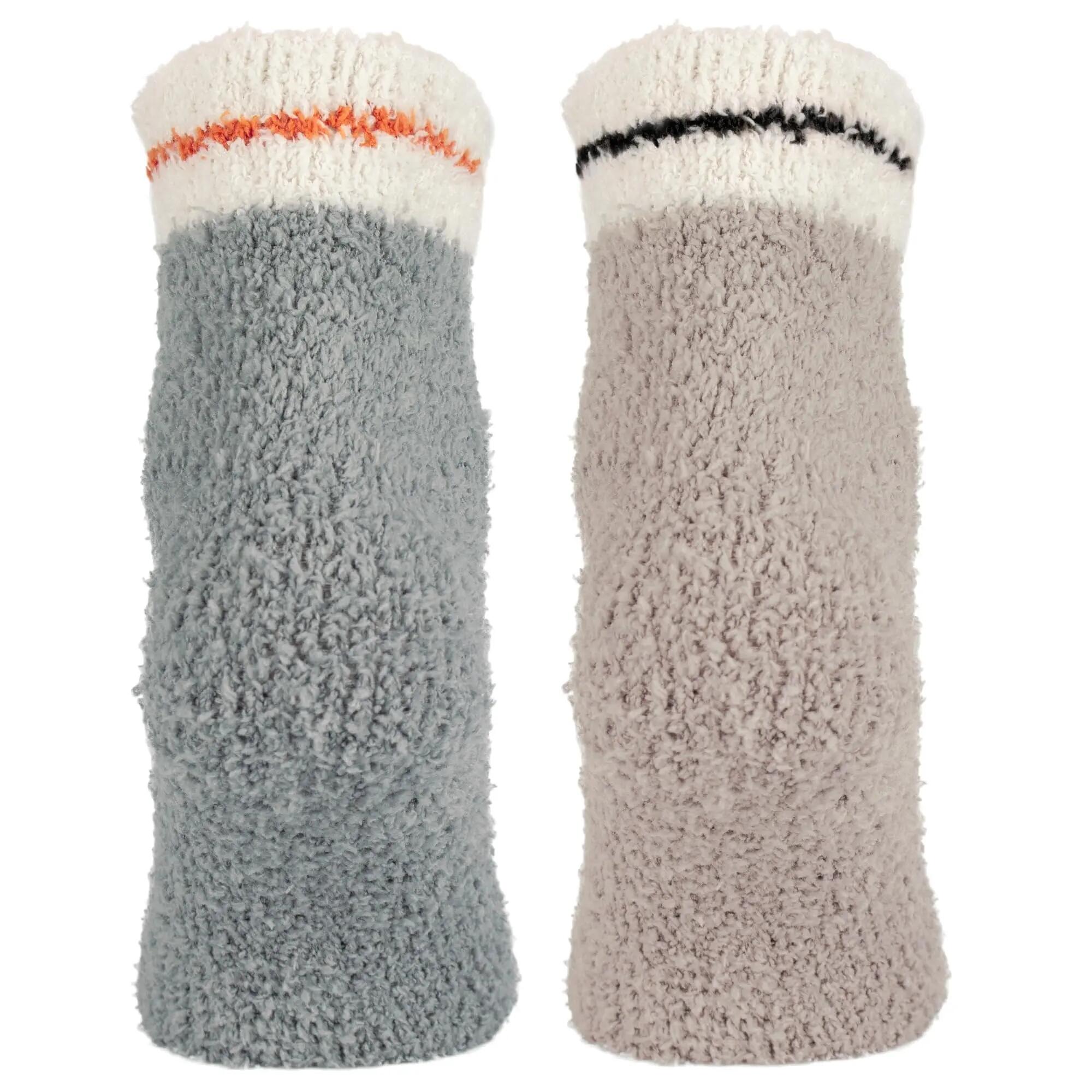 Damen Yoga Haussocken Kuschelsocken Bettsocken flauschig warm Komfortbund 4 Paar 3/6