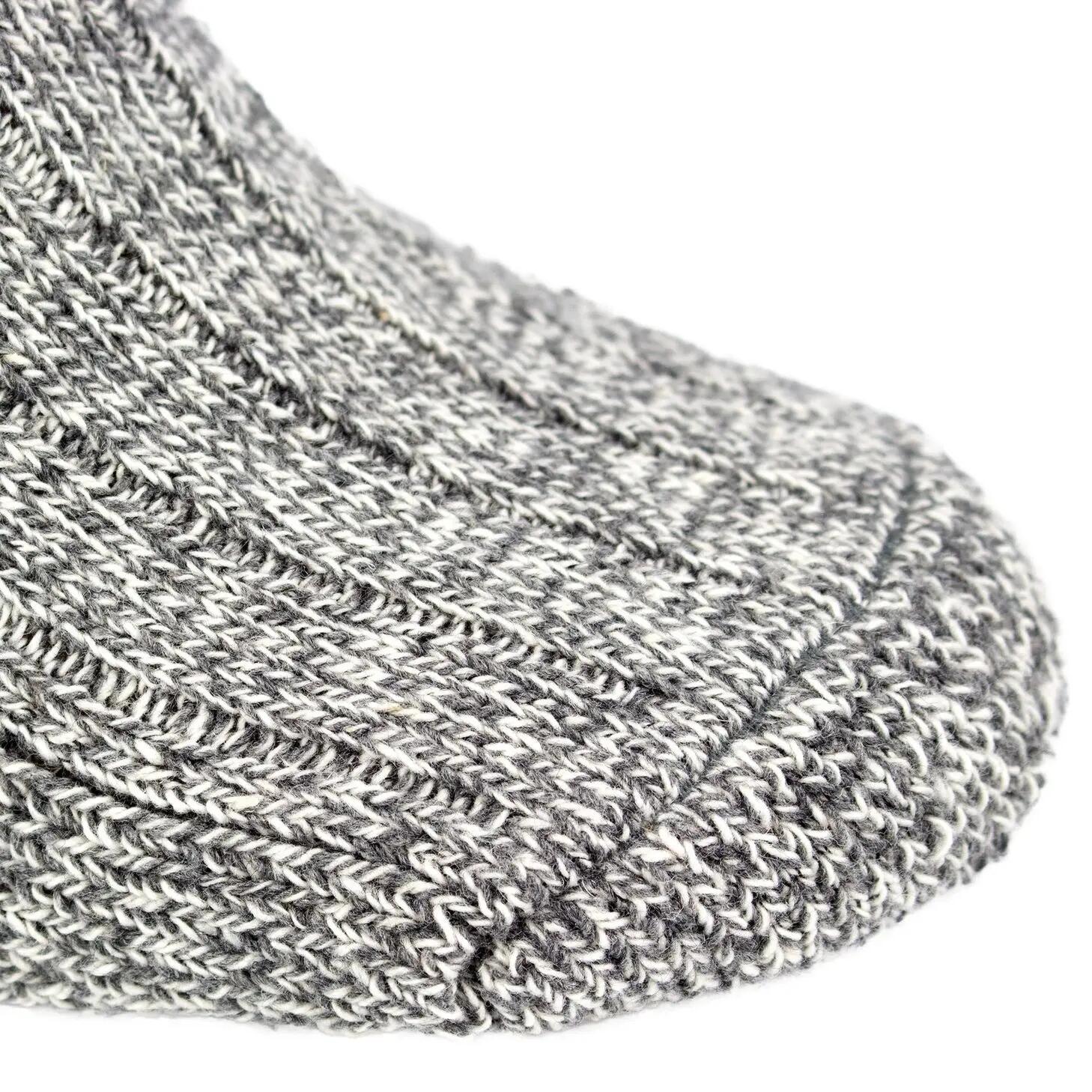 Damen Herren Wandern Norweger Socken dick Wollmischung Frottee-Innensohle 6 Paar 3/7
