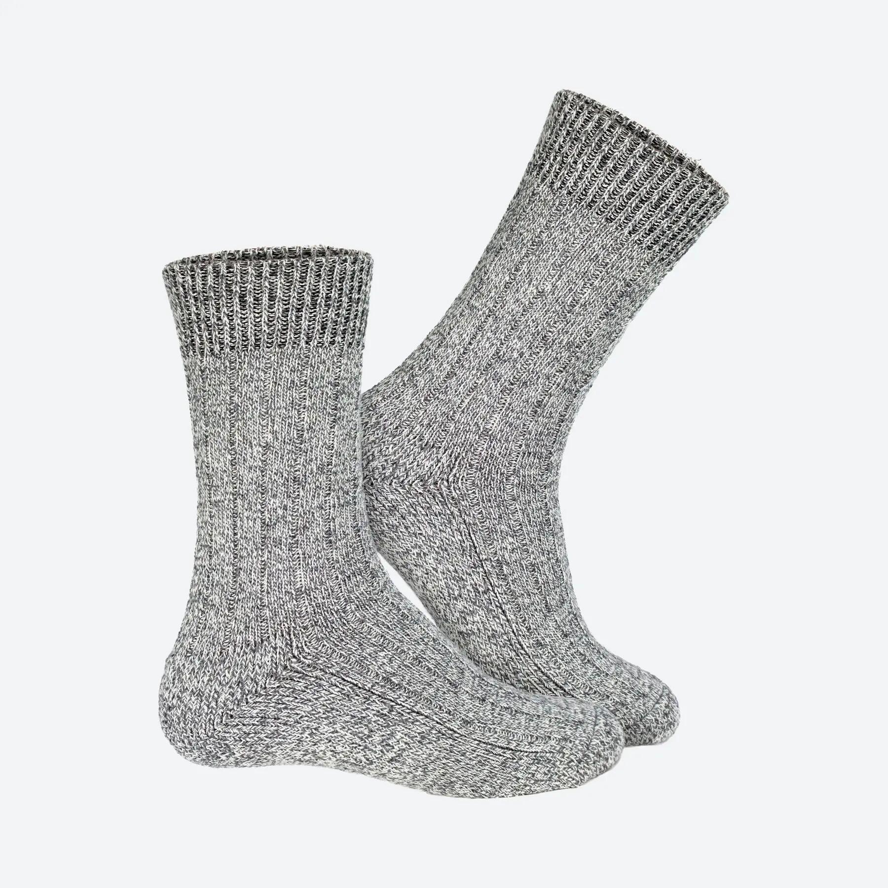 Damen Herren Wandern Norweger Socken dick Wollmischung Frottee-Innensohle 6 Paar 2/7