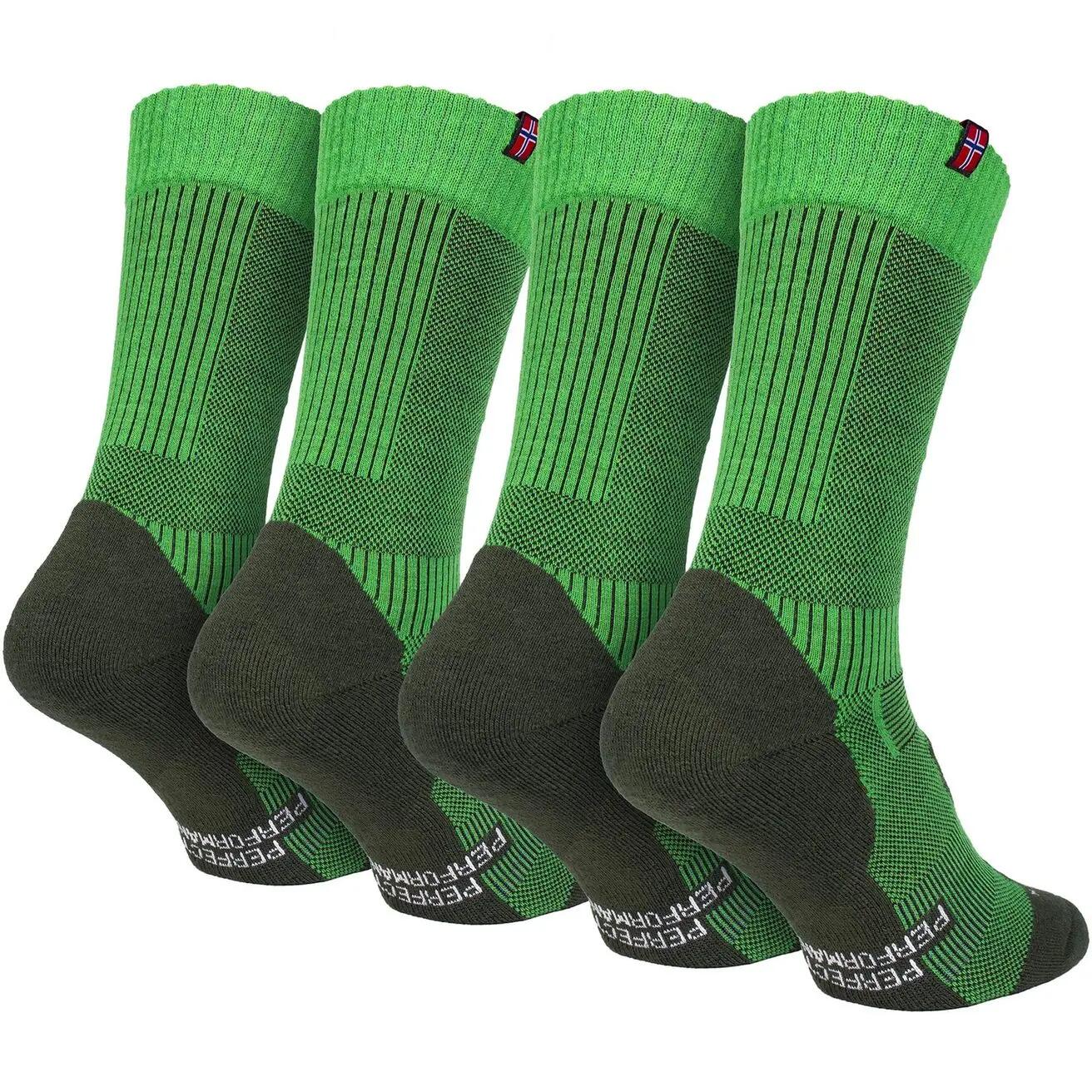 Damen Herren Wandersocken Trekking Merinowolle halbhoch mit Rippbund 2er Pack 4/8