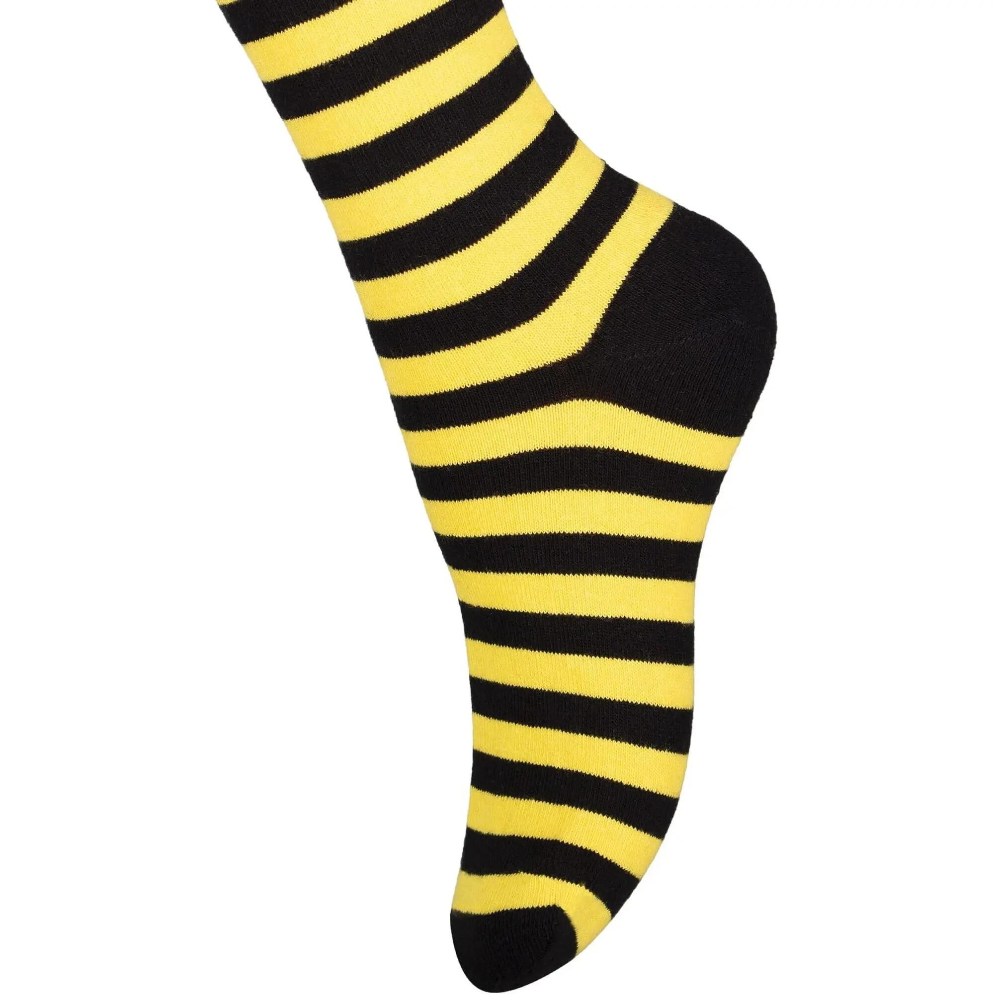Damen Karneval Overknees Strümpfe Baumwolle Ringel oder uni Einheitsgröße 2 Paar 8/8