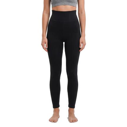 Damen Ski Leggings gefüttert mit Teddy-Plüsch, High Waist, Skiunterwäsche Winter