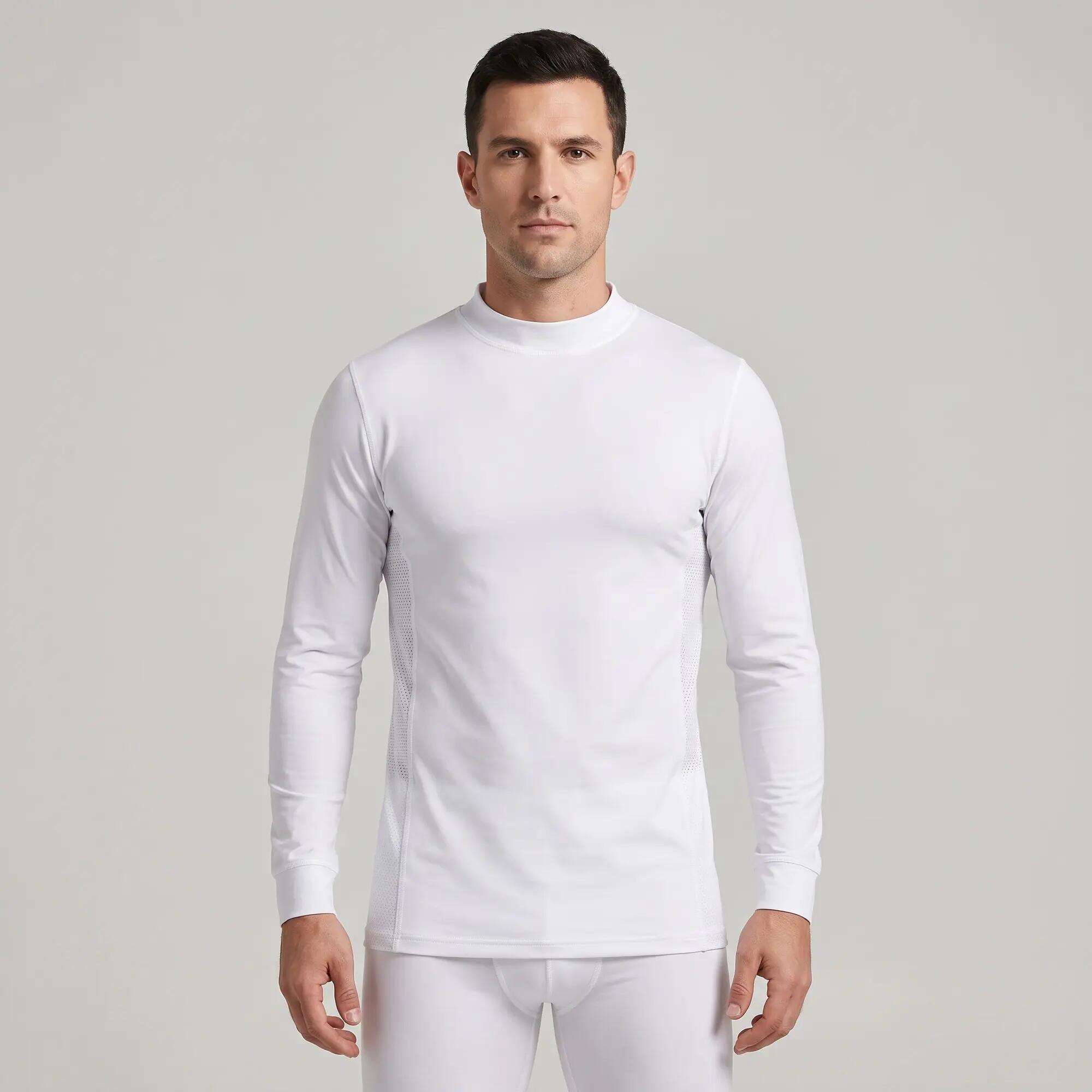 Herren Skiunterwäsche Set, dünner Baselayer, Funktionsunterwäsche Langarm + Hose 5/6