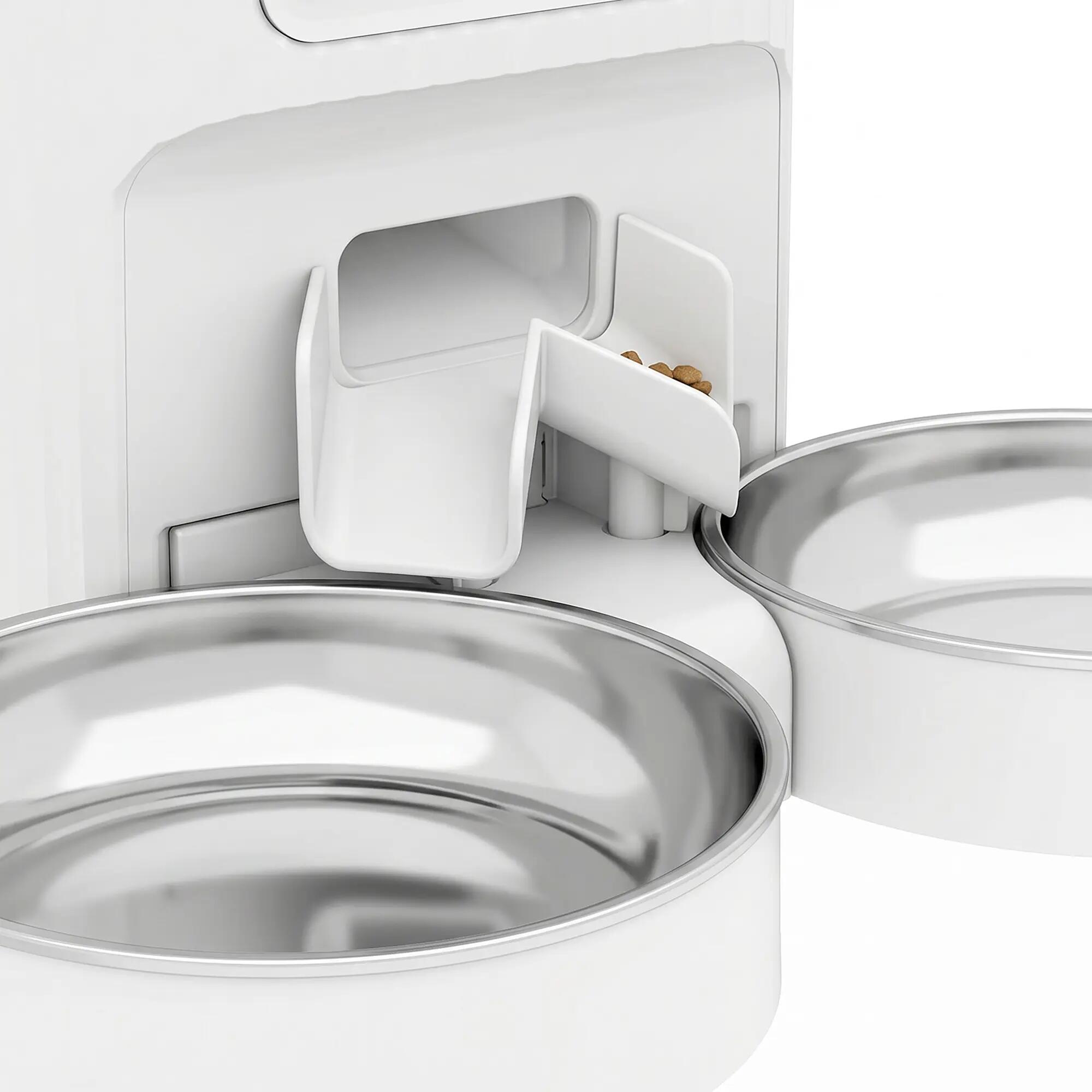 Alimentador automático para gato 33x30.5x30 cm branco PawHut 9/9