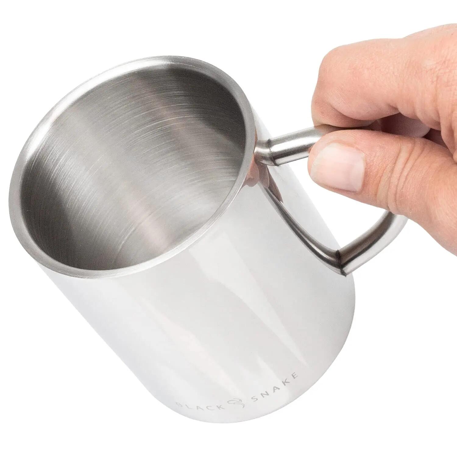 Camping Besteck Edelstahl Neopren-Etui Feldtasse 300 ml doppelwandig 1 Person 2/5
