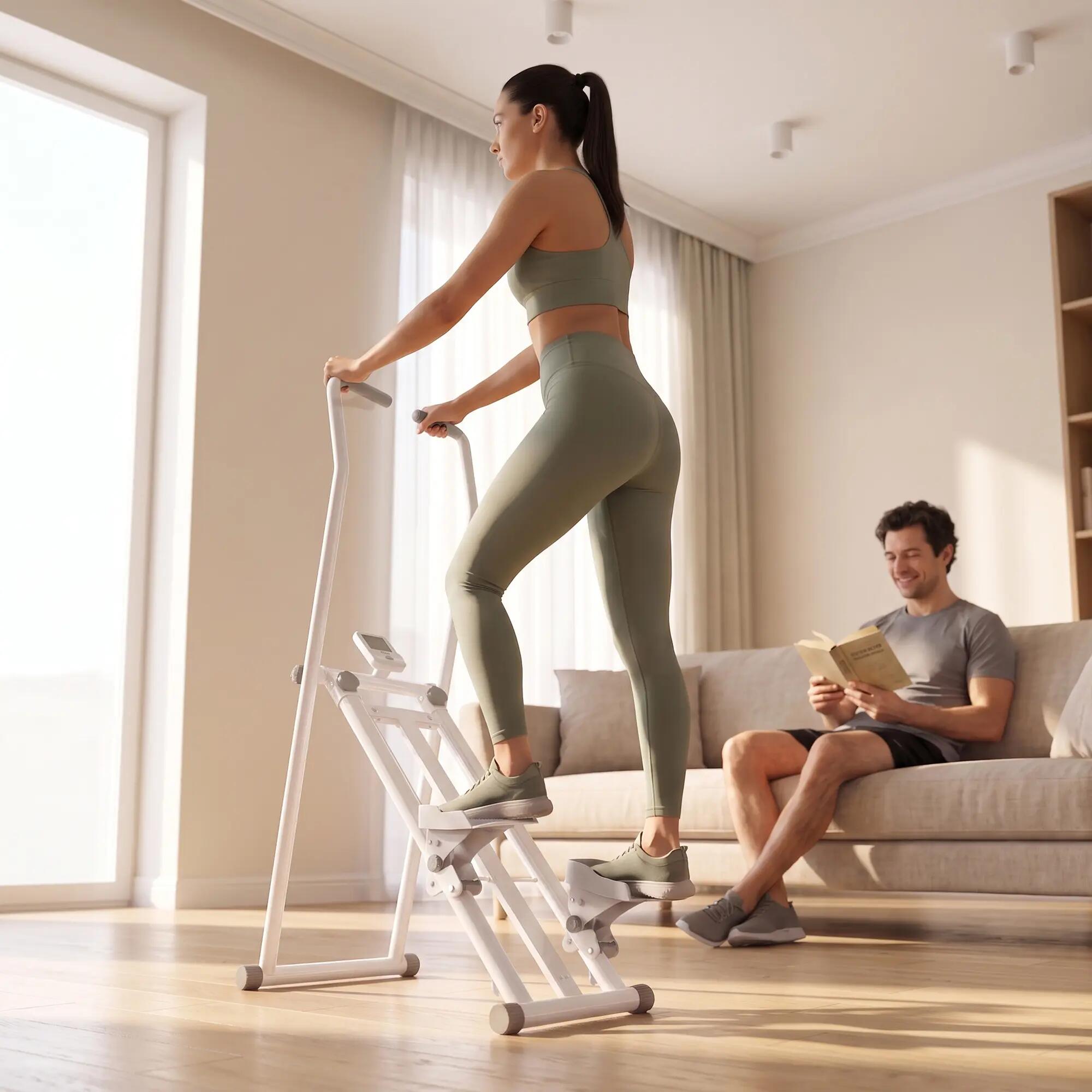 Stepper de escada 90x50x133 cm branco SPORTNOW 7/9