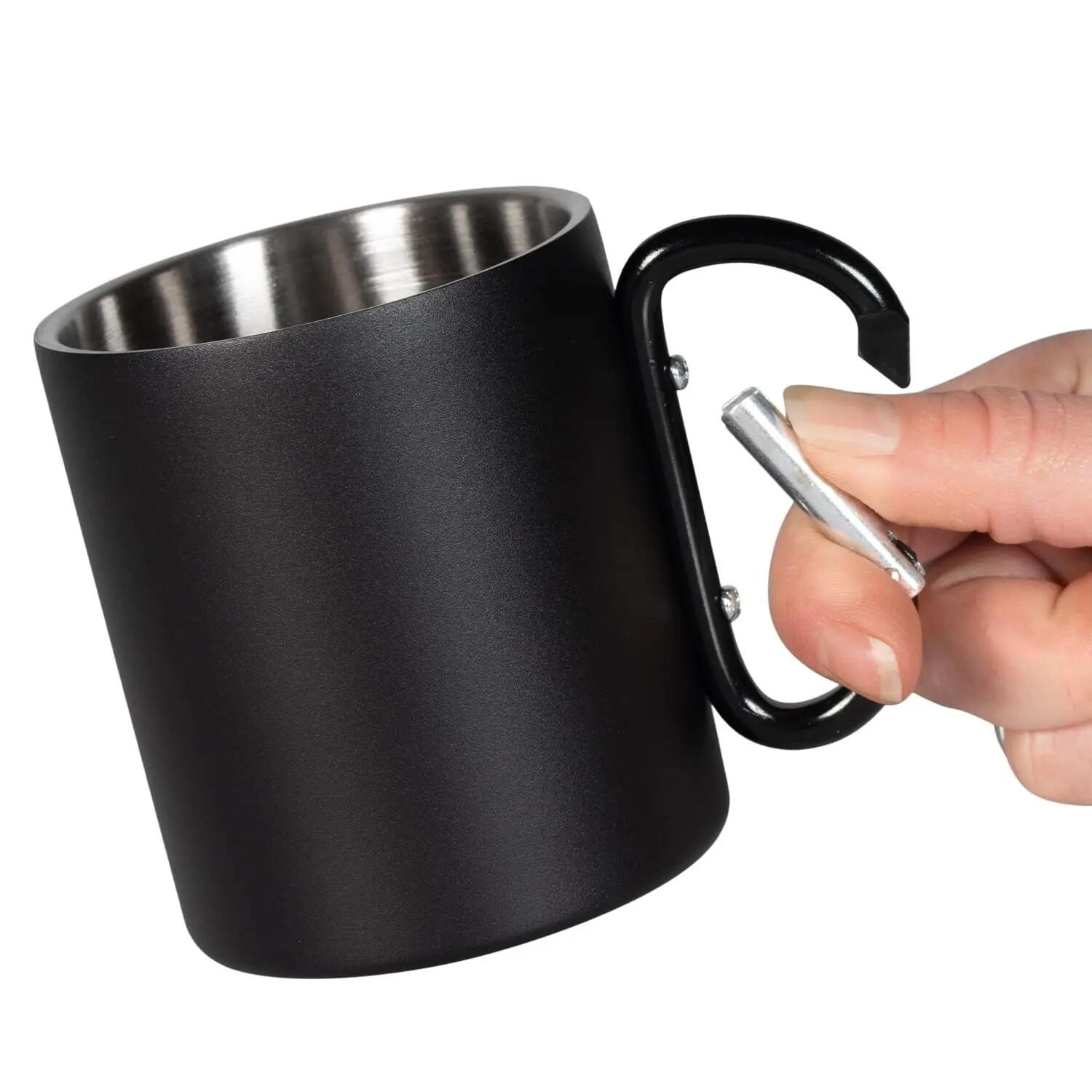 Camping Kochgeschirr BW-Stil Aluminium Besteck Karabinertasse 300 ml 1 Person 4/7