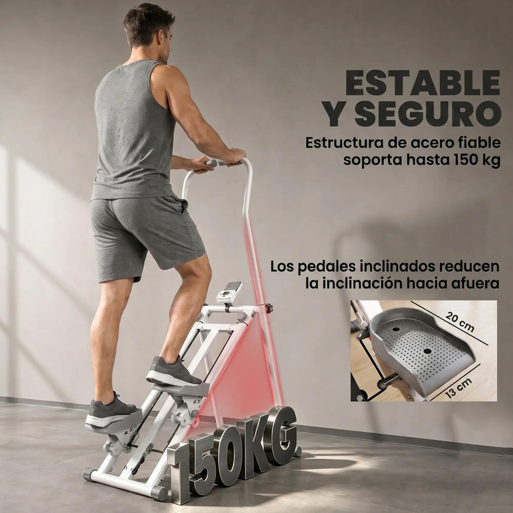 Stepper de escada 90x50x133 cm branco SPORTNOW 6/9