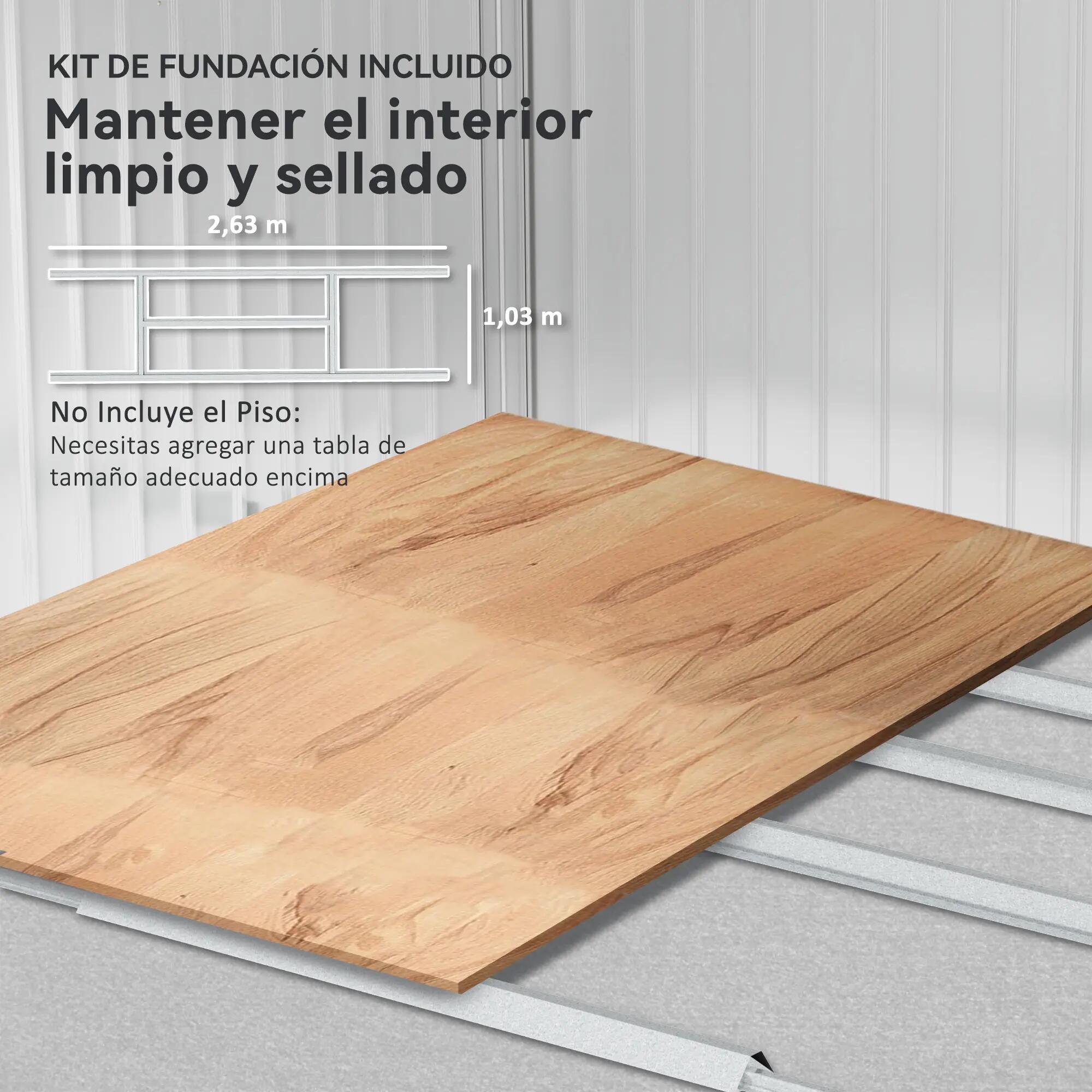 Abrigo de jardim 277x195x192 cm cinza claro Outsunny 6/9