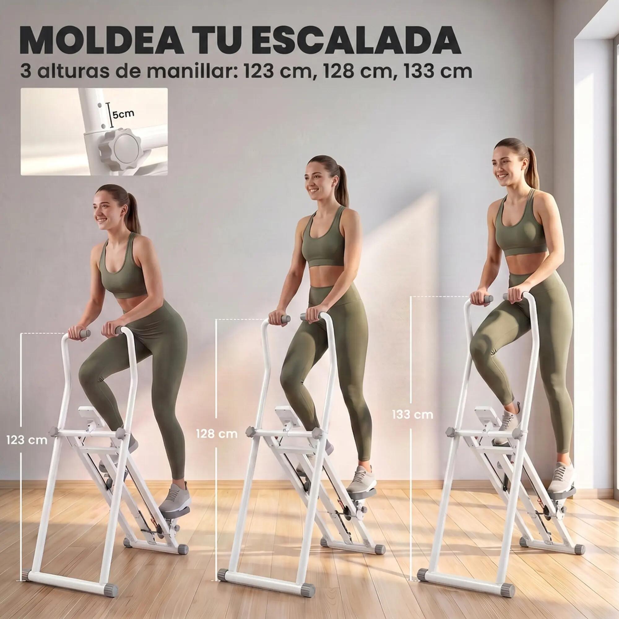 Stepper de escada 90x50x133 cm branco SPORTNOW 4/9