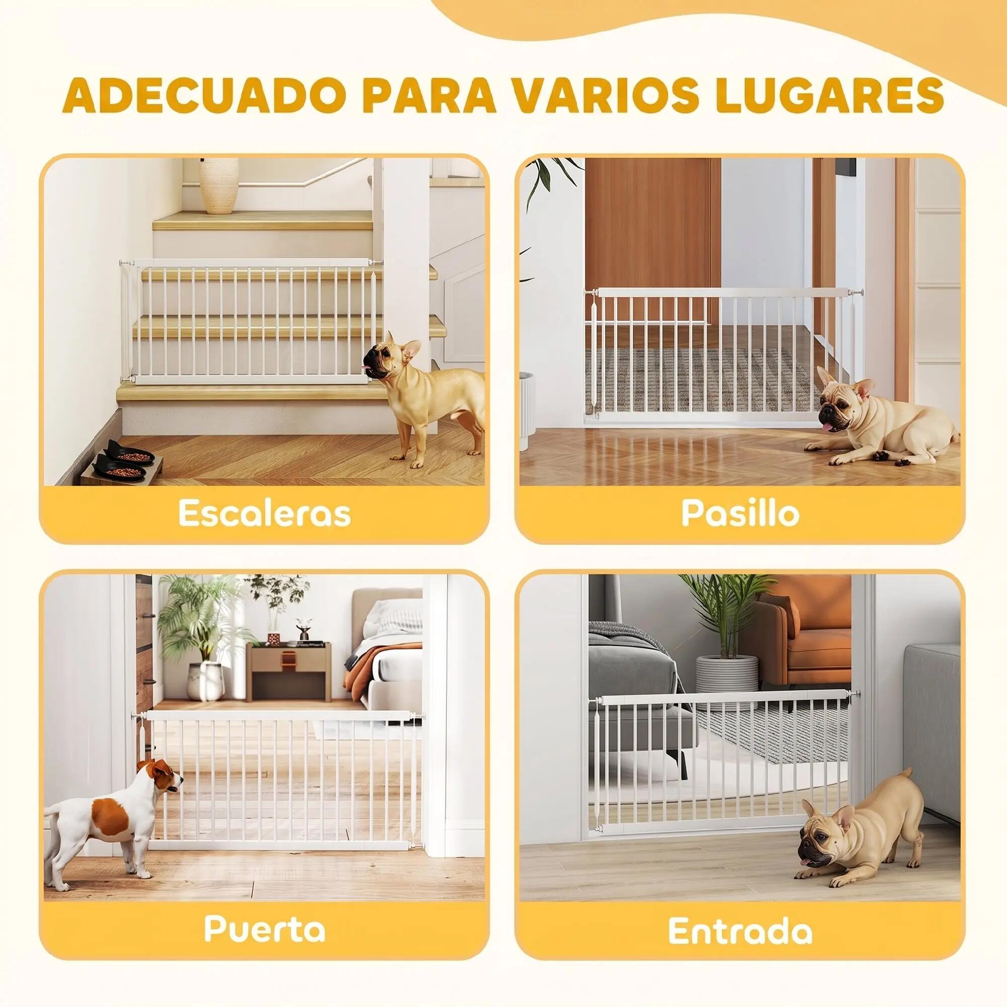 Barreira de segurança 93.5x2x45 cm branco PawHut 7/9