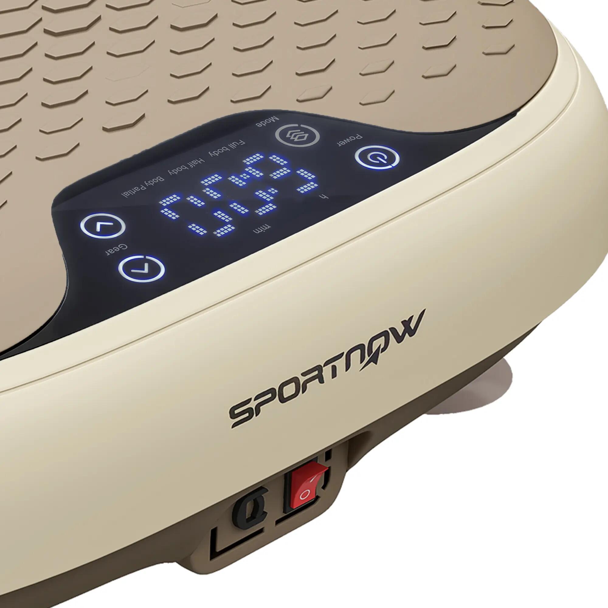 Plataforma Vibratoria 20 Velocidades 3 Programas 150W Pantalla LED para Fitness 9/9