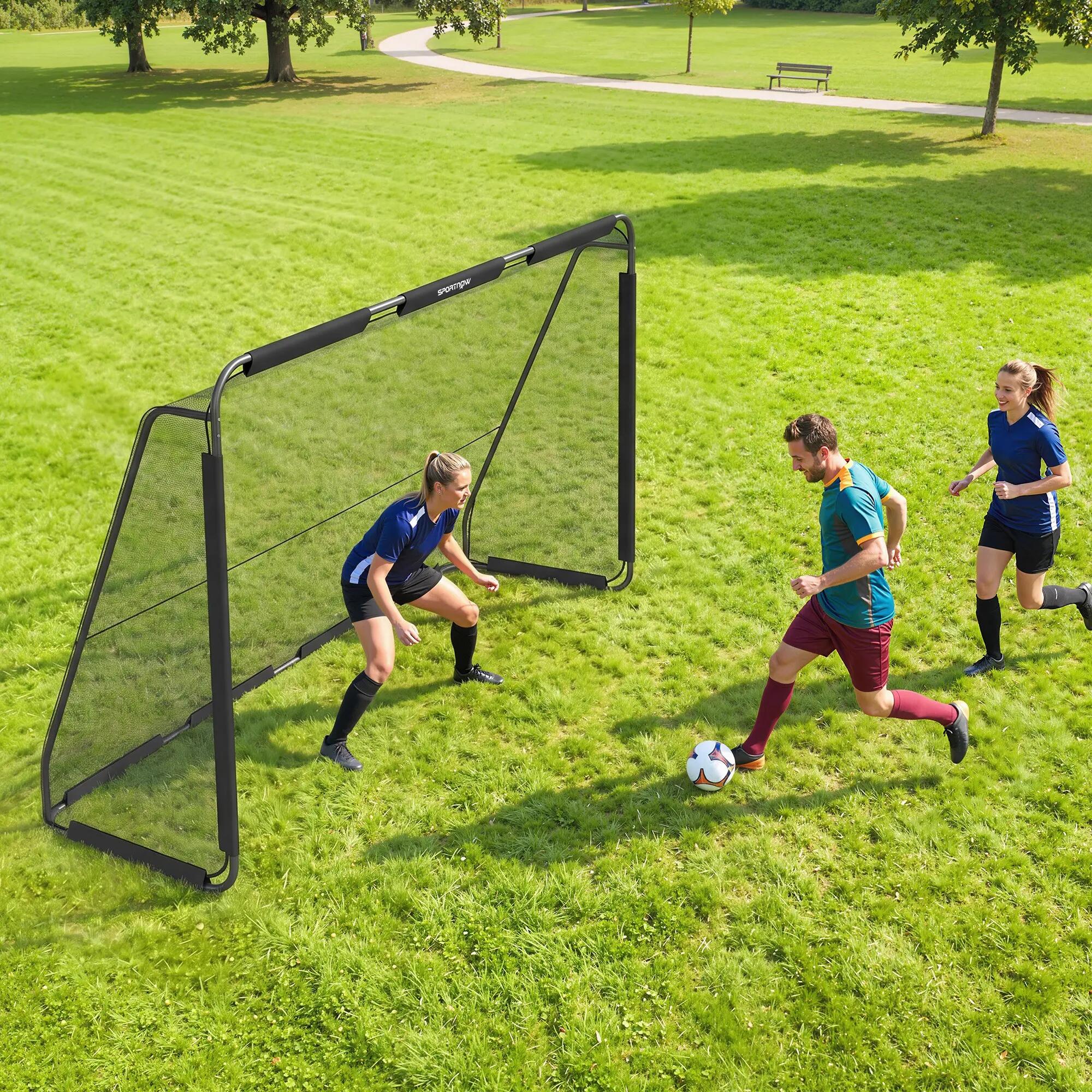 Baliza de Futebol SPORTNOW 300x120x200 cm Preto 7/9