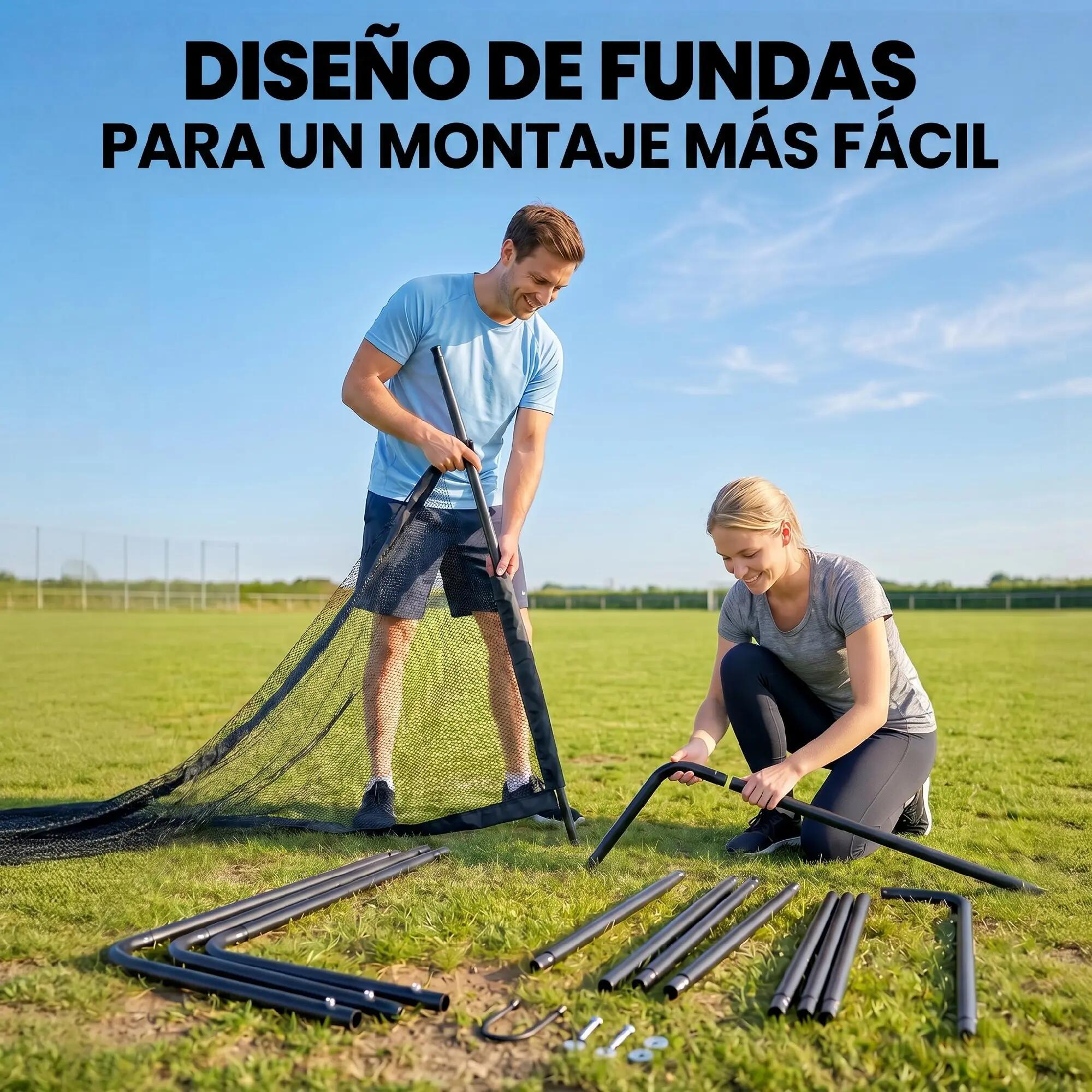 Baliza de Futebol SPORTNOW 300x120x200 cm Preto 6/9