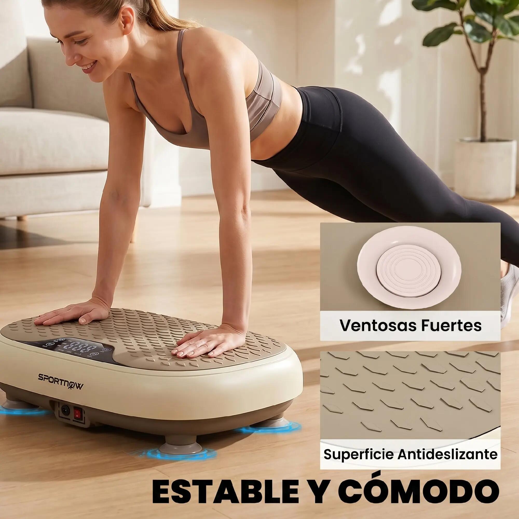 Plataforma Vibratoria 20 Velocidades 3 Programas 150W Pantalla LED para Fitness 6/9