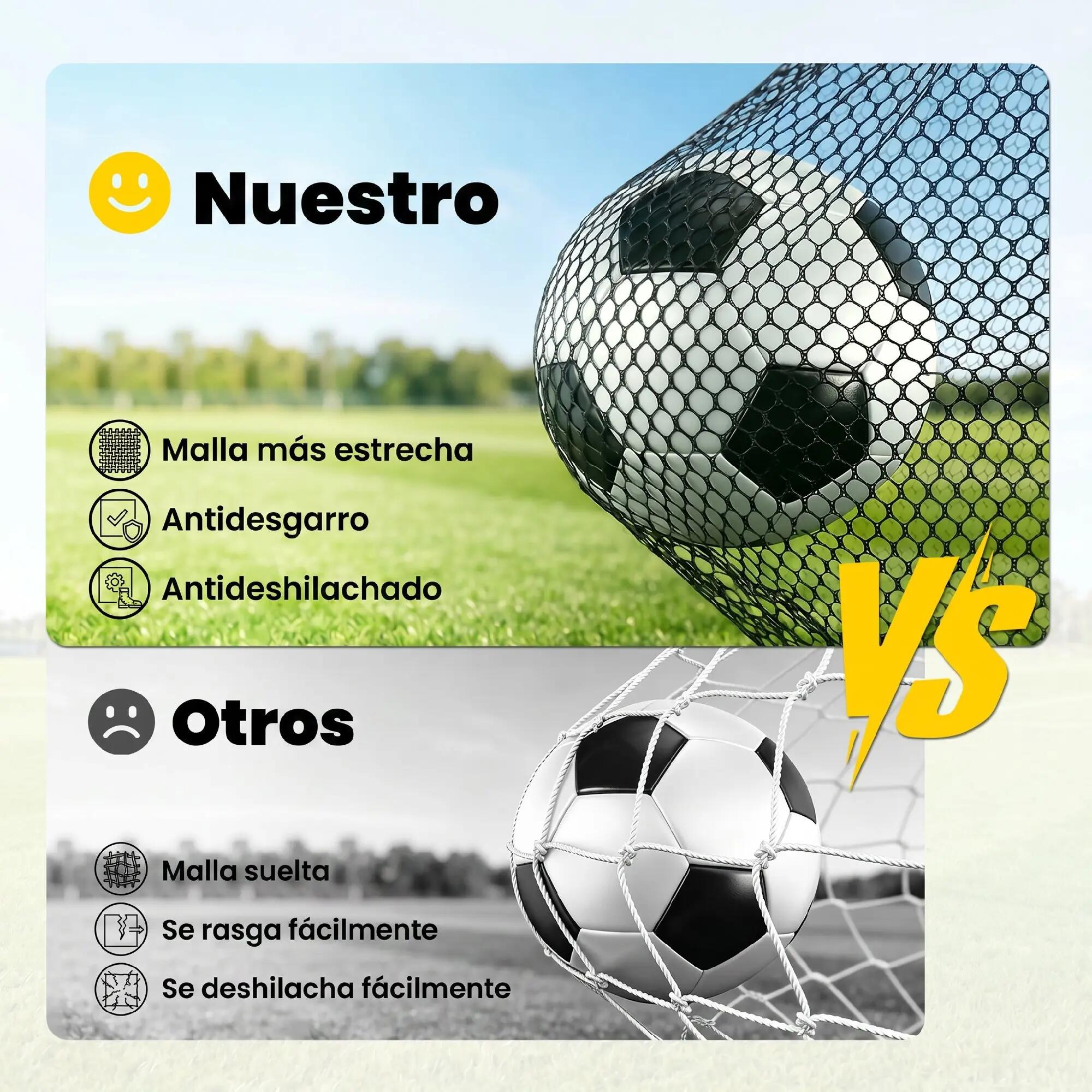 Baliza de Futebol SPORTNOW 300x120x200 cm Preto 4/9