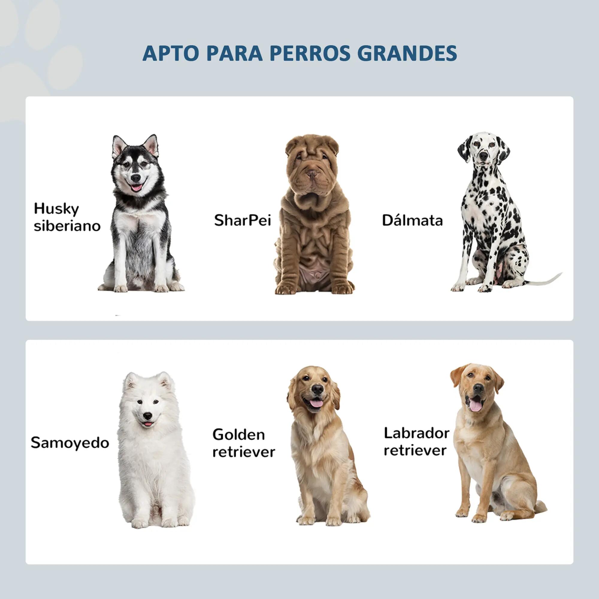 Comedero para Perros PawHut 60x30x35.5 cm Gris 6/8