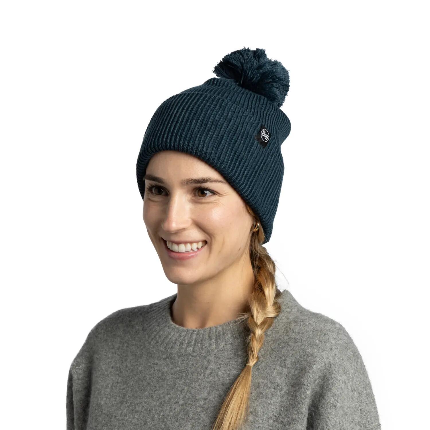Bonnet tricoté Unisex Buff Bleu TAILLE UNIQUE 4/5