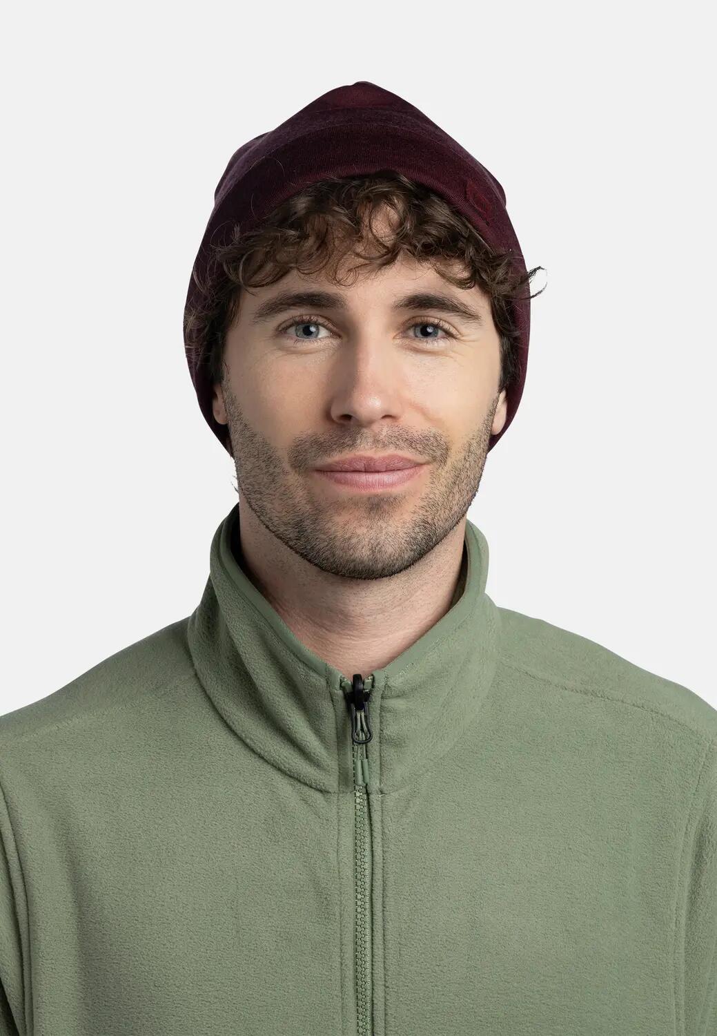 Bonnet Merino Heavyweight Unisex Buff Rouge TAILLE UNIQUE 3/5