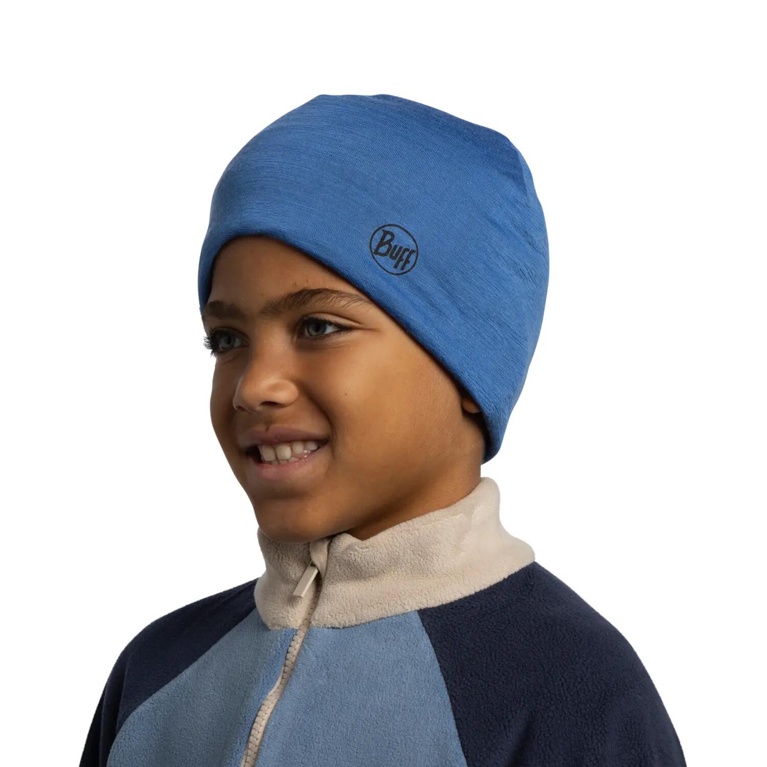 Bonnet Lightweight Merino Reversible Unisex Buff Bleu TAILLE UNIQUE 5/6