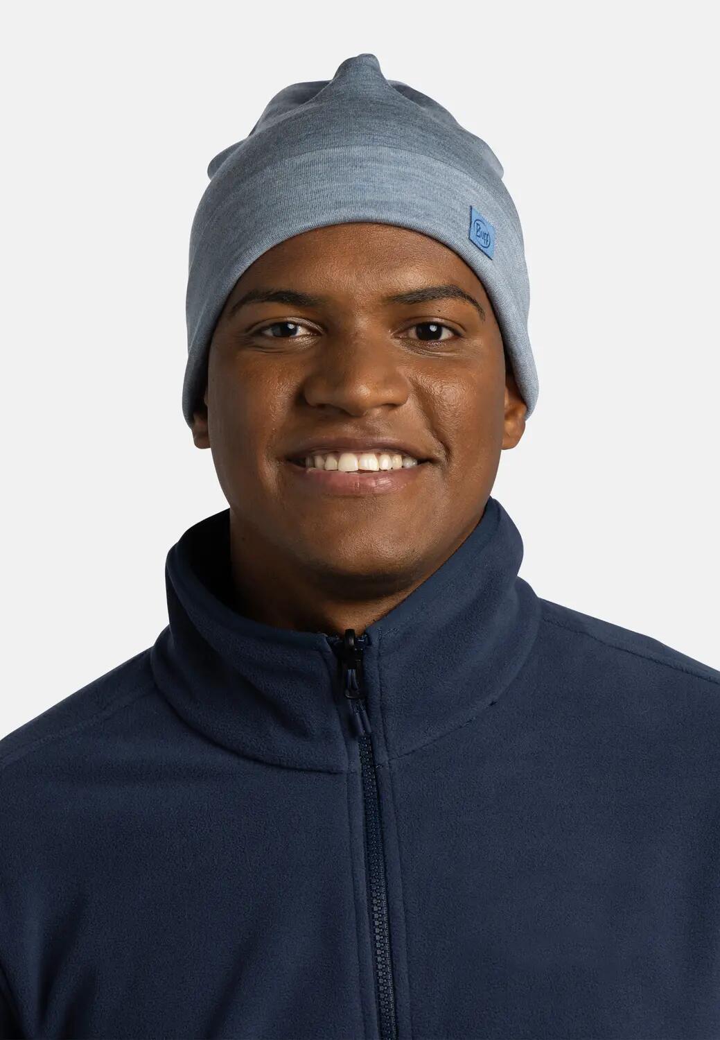 Bonnet Merino Heavyweight Unisex Buff Bleu clair TAILLE UNIQUE 3/5