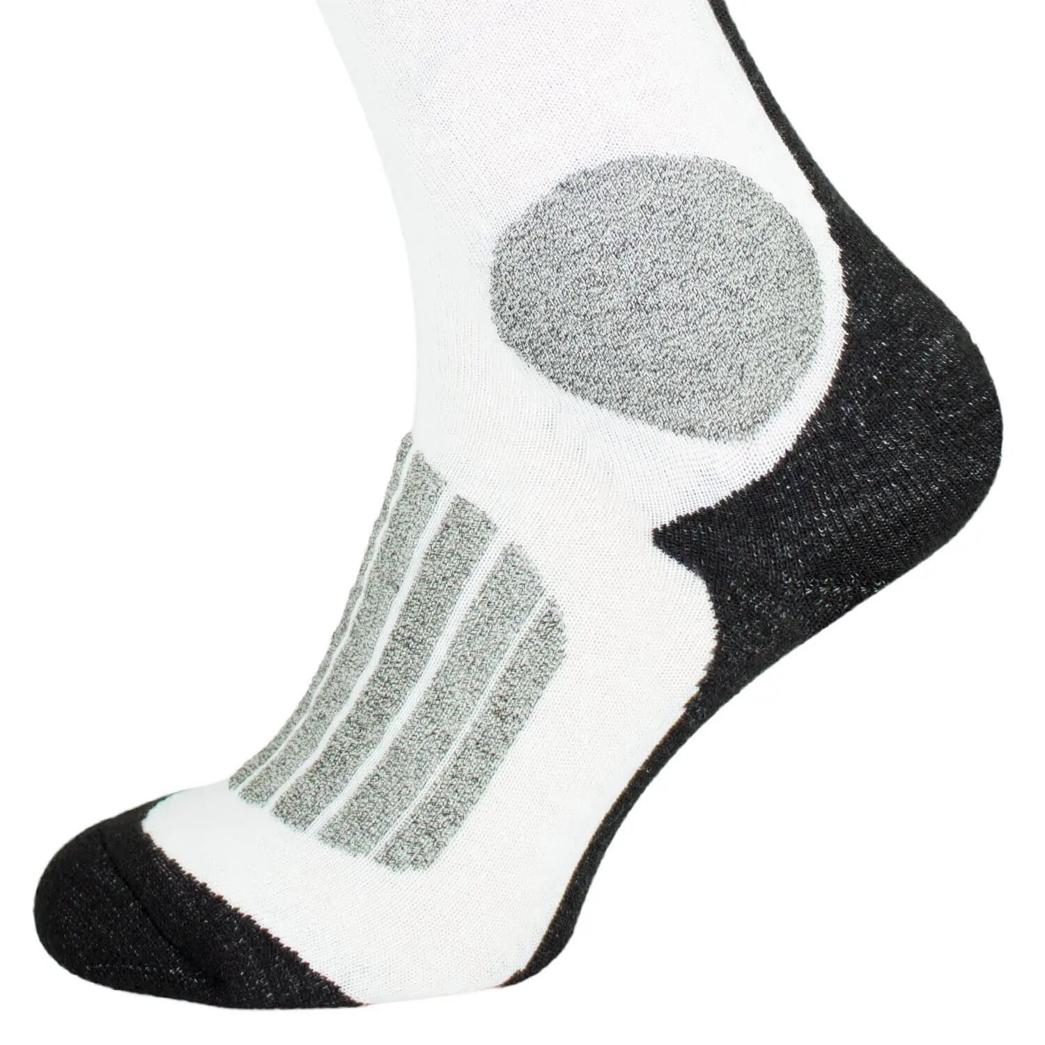 Damen Herren Skisocken Kniestrümpfe gepolstert, Wollanteil, Klimasohle, 2er Pack 6/7
