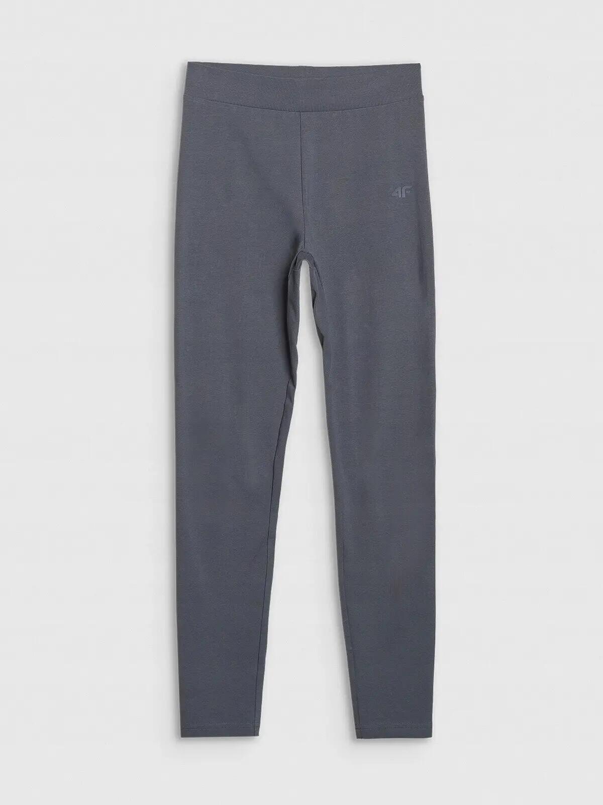 4F LEGGINSY DAMSKIE DŁUGIE Z WYSOKIM STANEM  KOLOR SZARY 7/11
