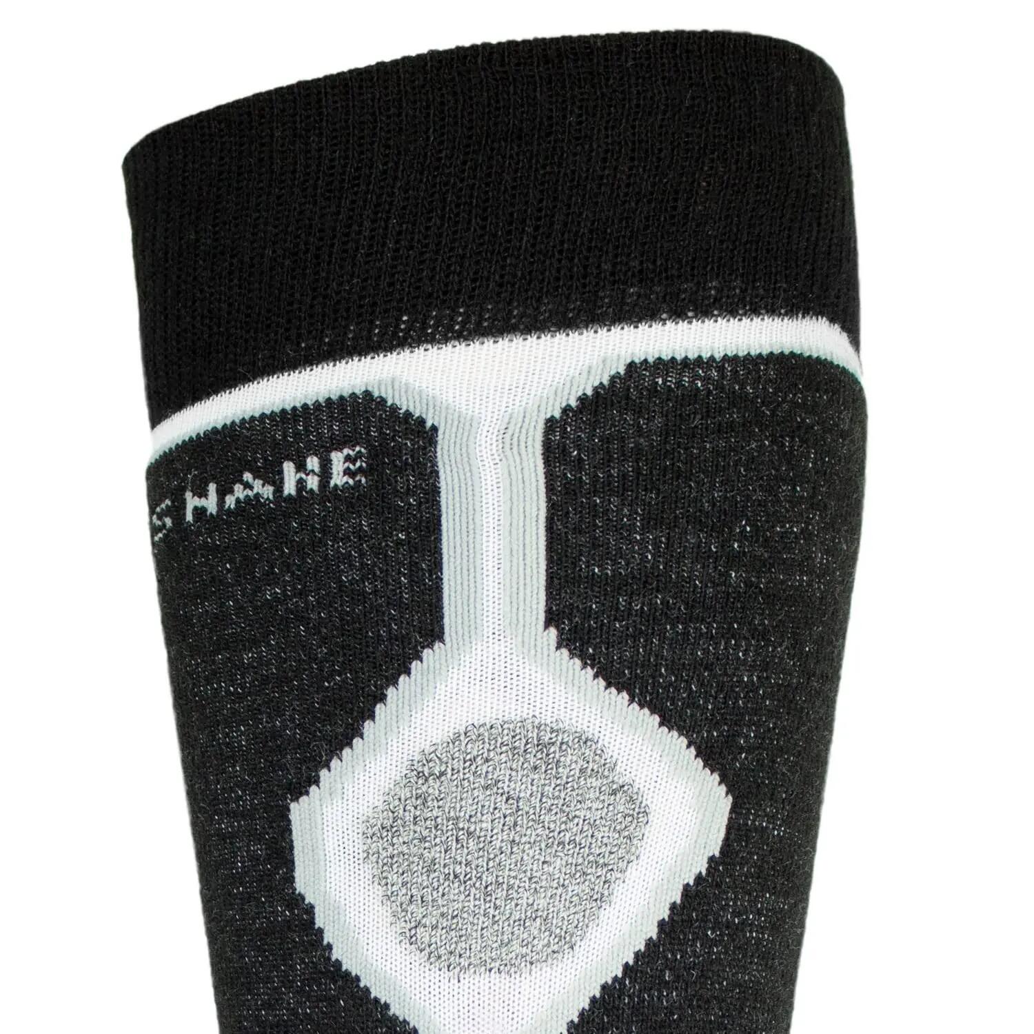 Damen Herren Skisocken Kniestrümpfe gepolstert, Wollanteil, Klimasohle, 2er Pack 4/7