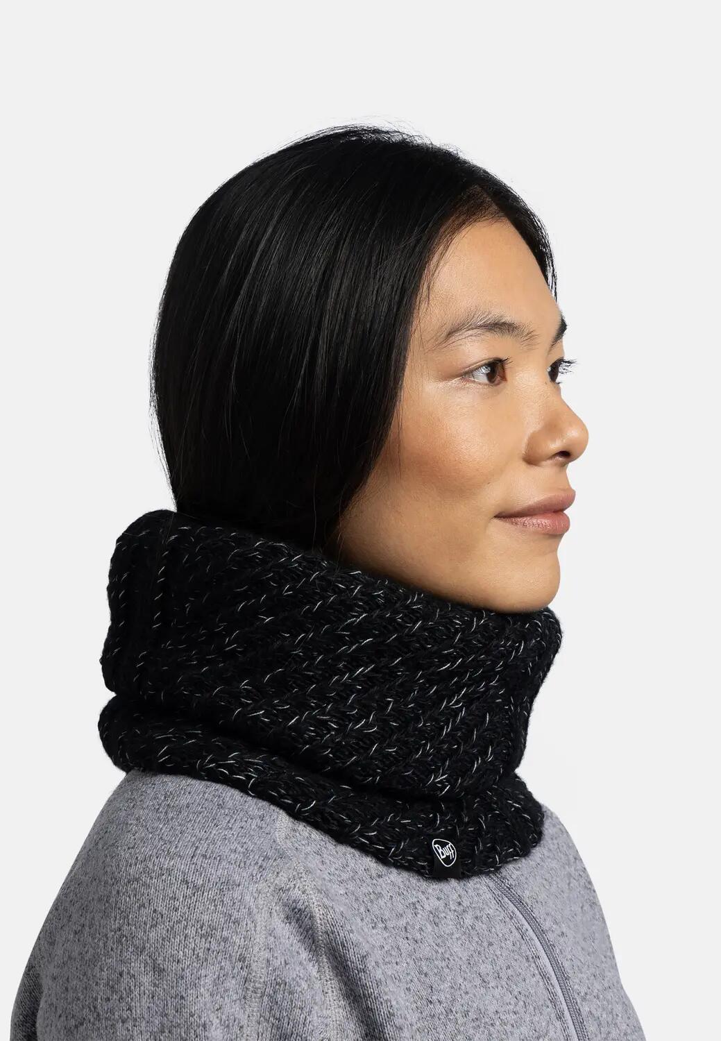 Cache-cou tricoté & Fleece Femme Buff Gris TAILLE UNIQUE 6/7