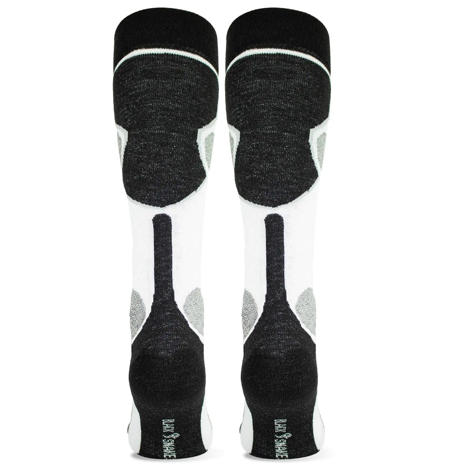 Damen Herren Skisocken Kniestrümpfe gepolstert, Wollanteil, Klimasohle, 2er Pack 3/7