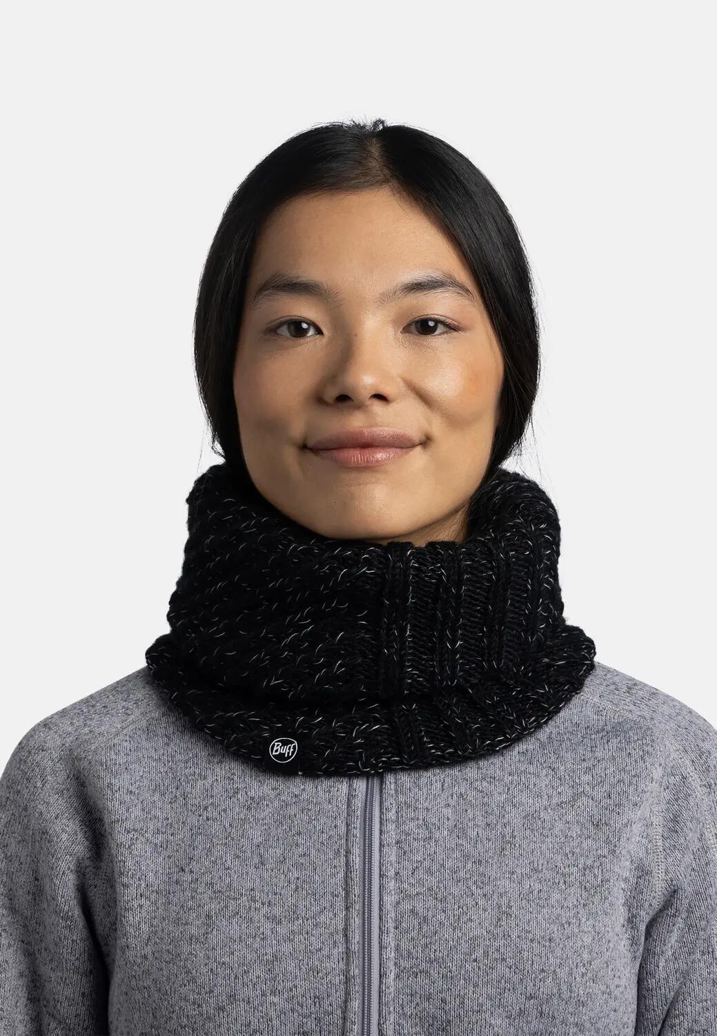 Cache-cou tricoté & Fleece Femme Buff Gris TAILLE UNIQUE 5/7