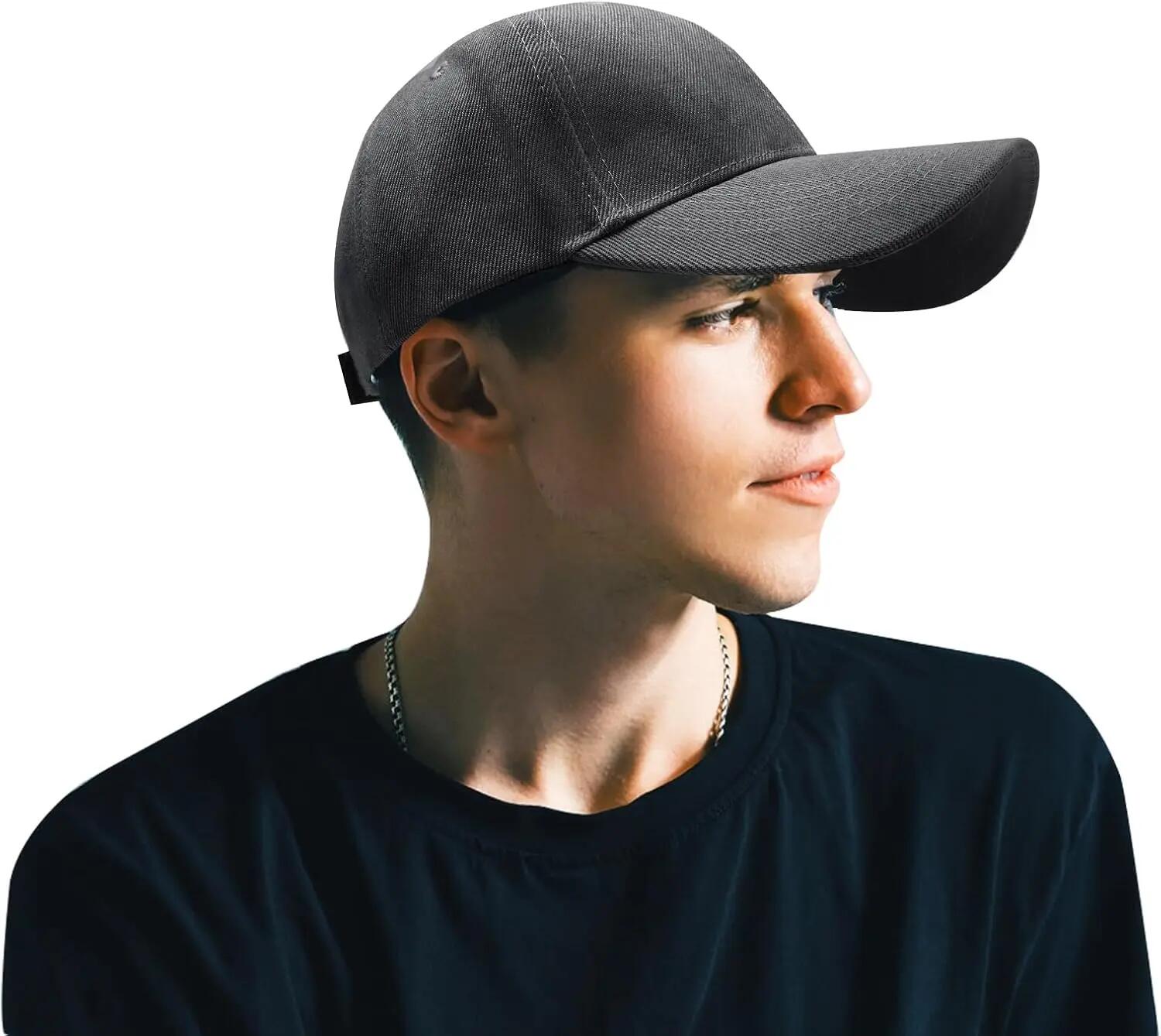 Casquette Baseball Retro, Ancien Anti Soleil Homme Femme-Noir 2/4
