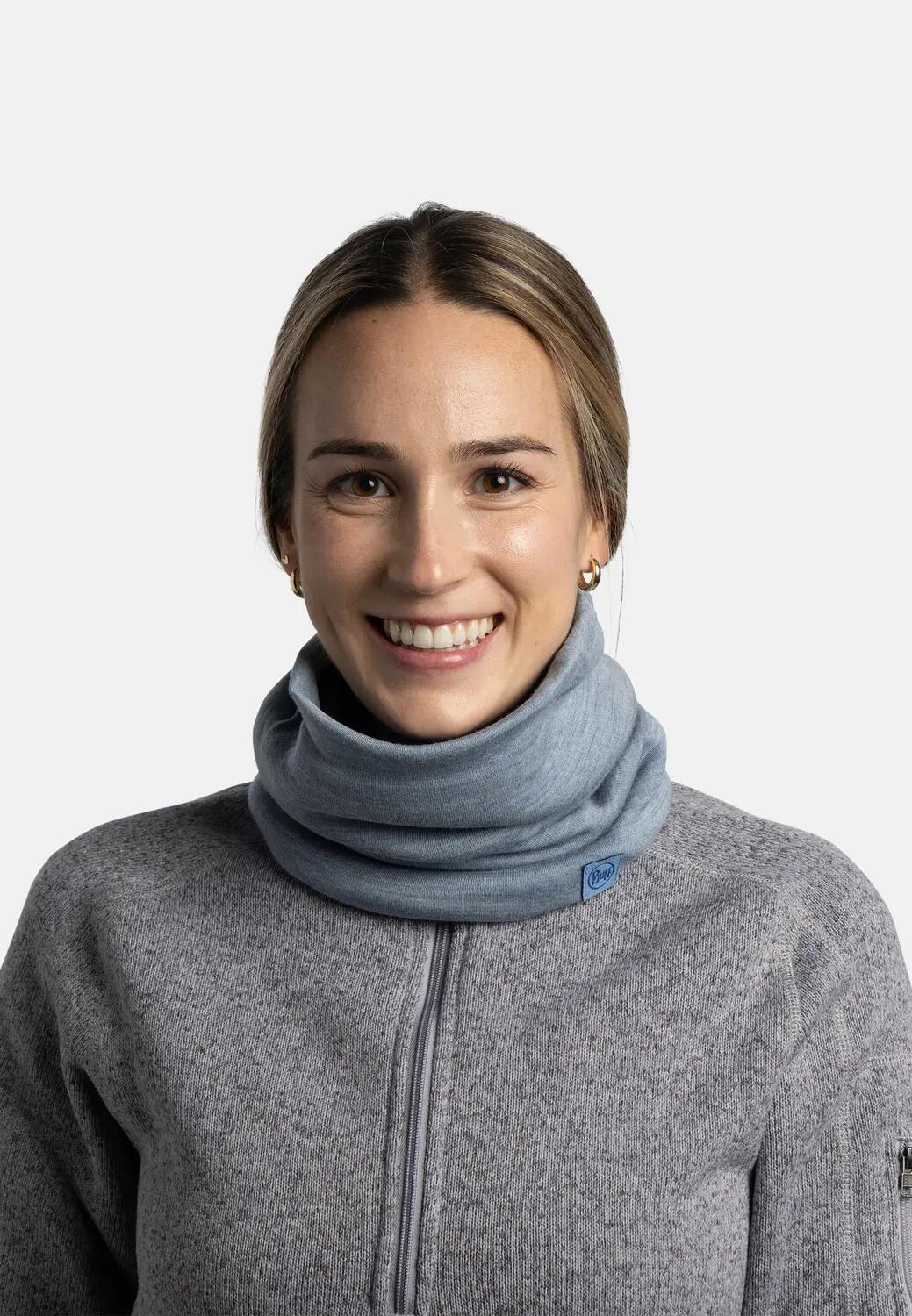 Cache-cou Merino Heavyweight Unisex Buff Bleu clair TAILLE UNIQUE 3/5
