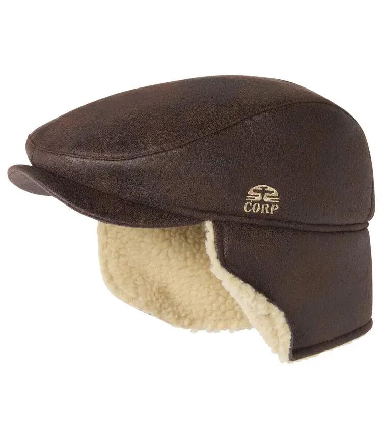 Casquette Plate Cache-Oreilles Suédine et Sherpa 2/4
