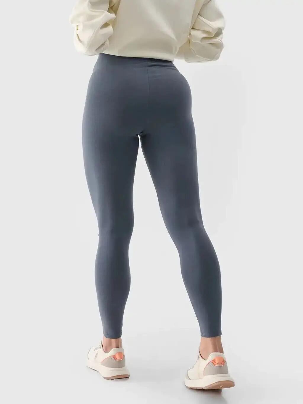4F LEGGINSY DAMSKIE DŁUGIE Z WYSOKIM STANEM  KOLOR SZARY 11/11