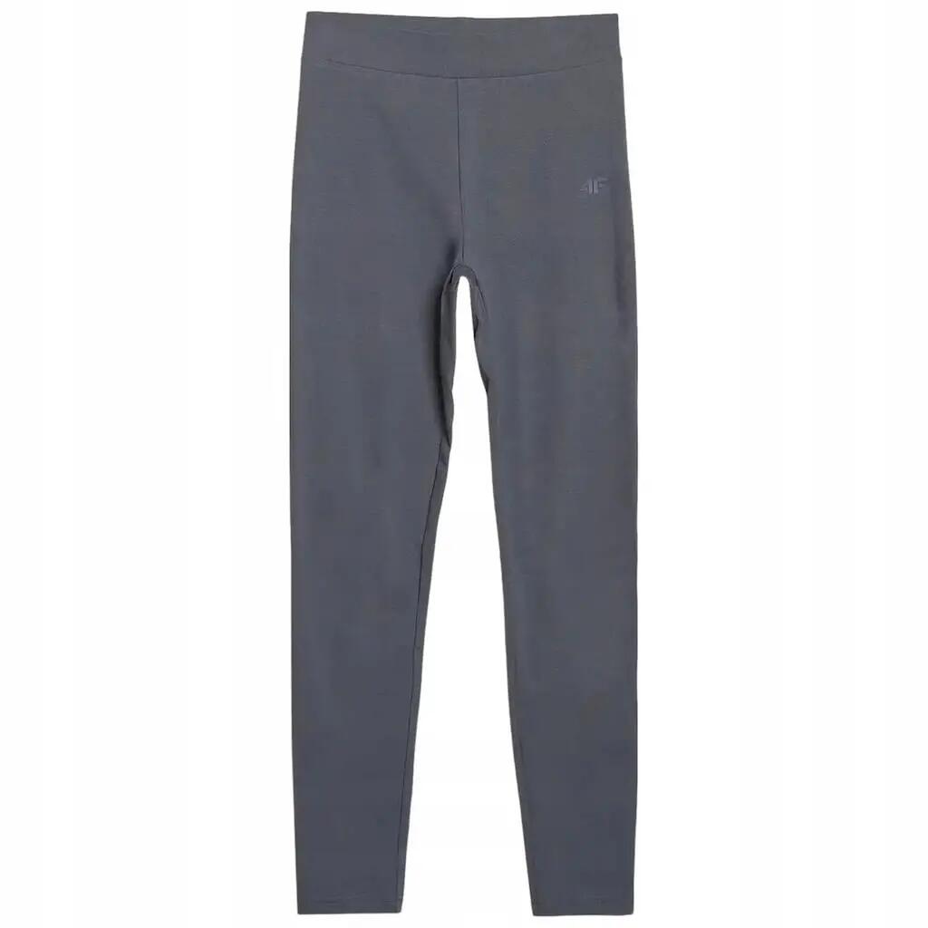 4F LEGGINSY DAMSKIE DŁUGIE Z WYSOKIM STANEM  KOLOR SZARY 10/11