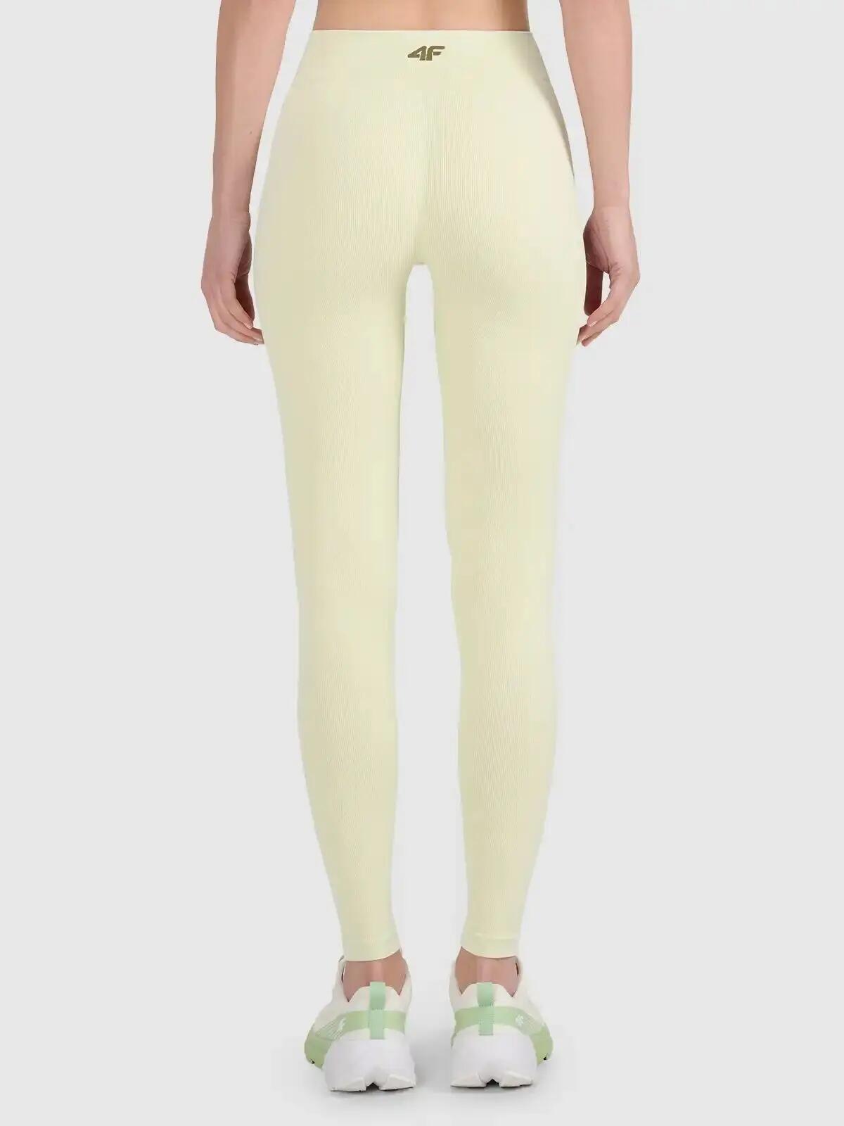LEGGINSY DAMSKIE 4F TENINGOWE SZYBKOSCHNĄCE Z WYSOKIM STANEM KOLOR ZIELONY 3/13