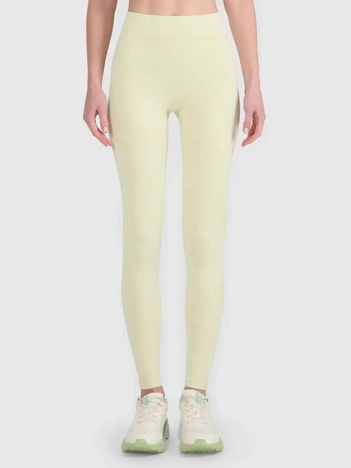 LEGGINSY DAMSKIE 4F TENINGOWE SZYBKOSCHNĄCE Z WYSOKIM STANEM KOLOR ZIELONY 2/13