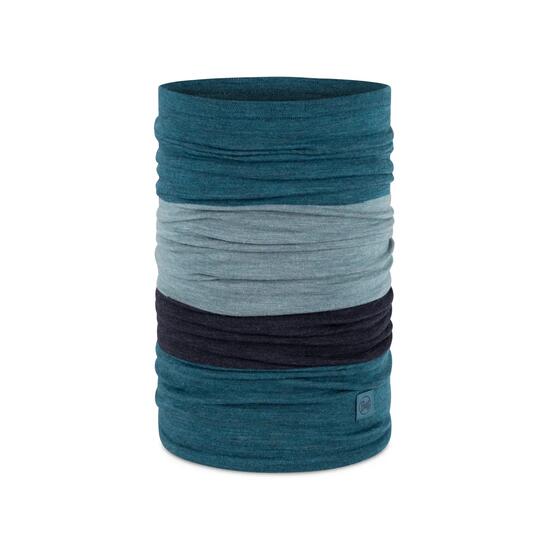 Merino-Halswärmer "Move Block" in der Farbe Teal