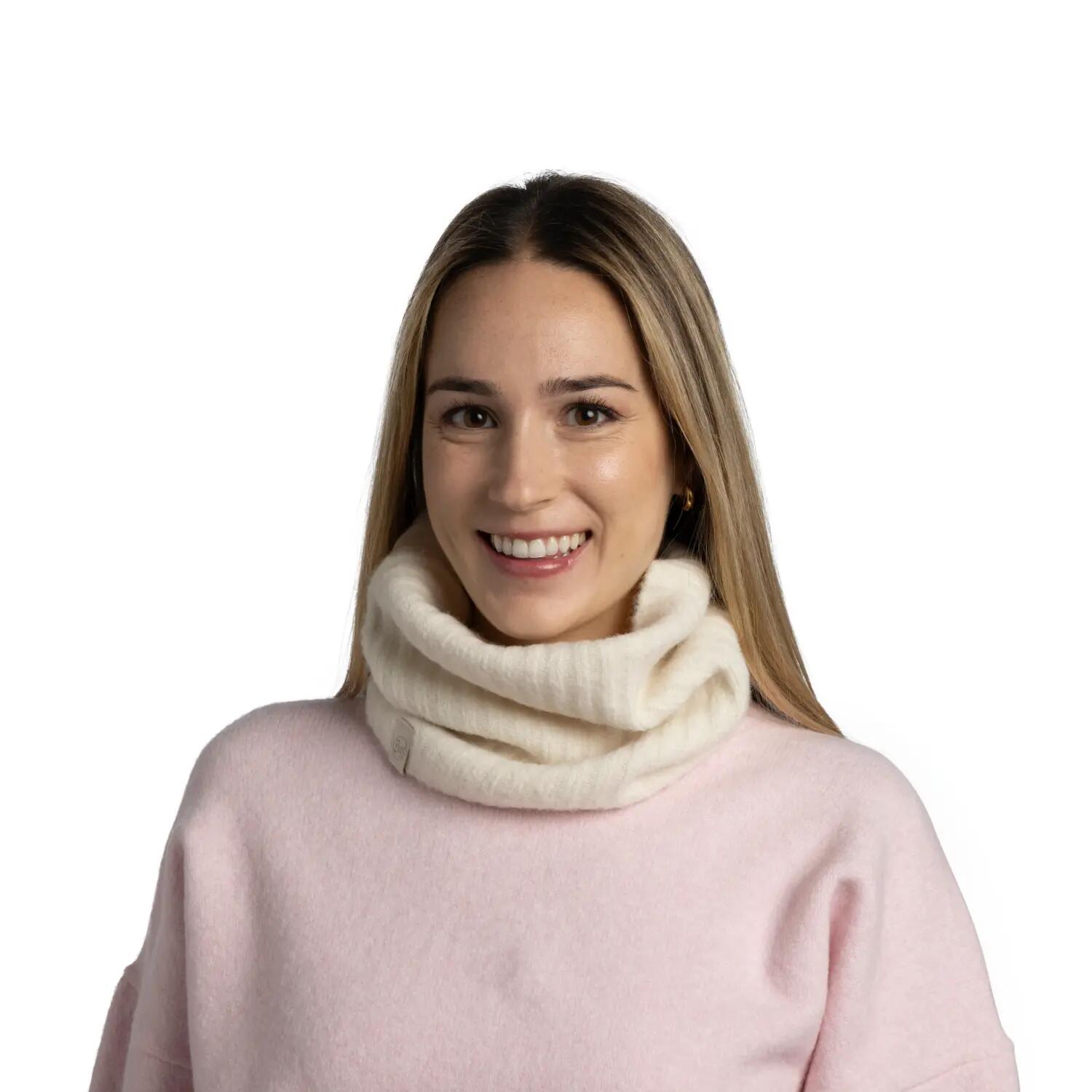 Cache-cou tricoté Unisex Buff Blanche TAILLE UNIQUE 3/5