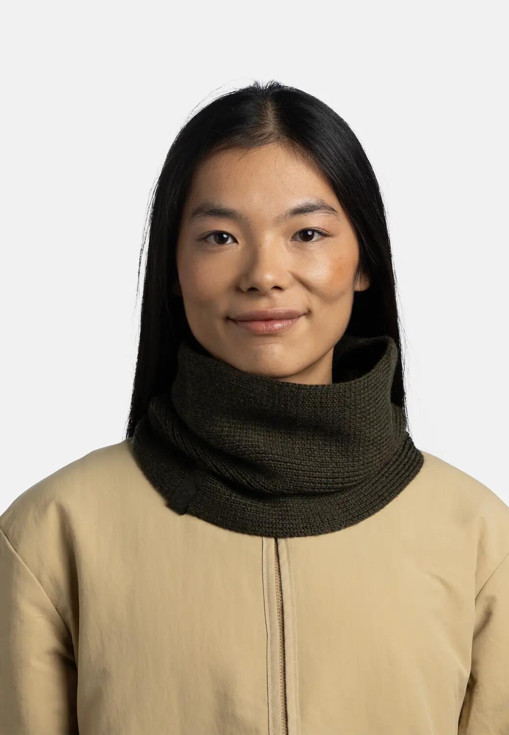 Cache-cou tricoté Unisex Buff Marron TAILLE UNIQUE 3/5