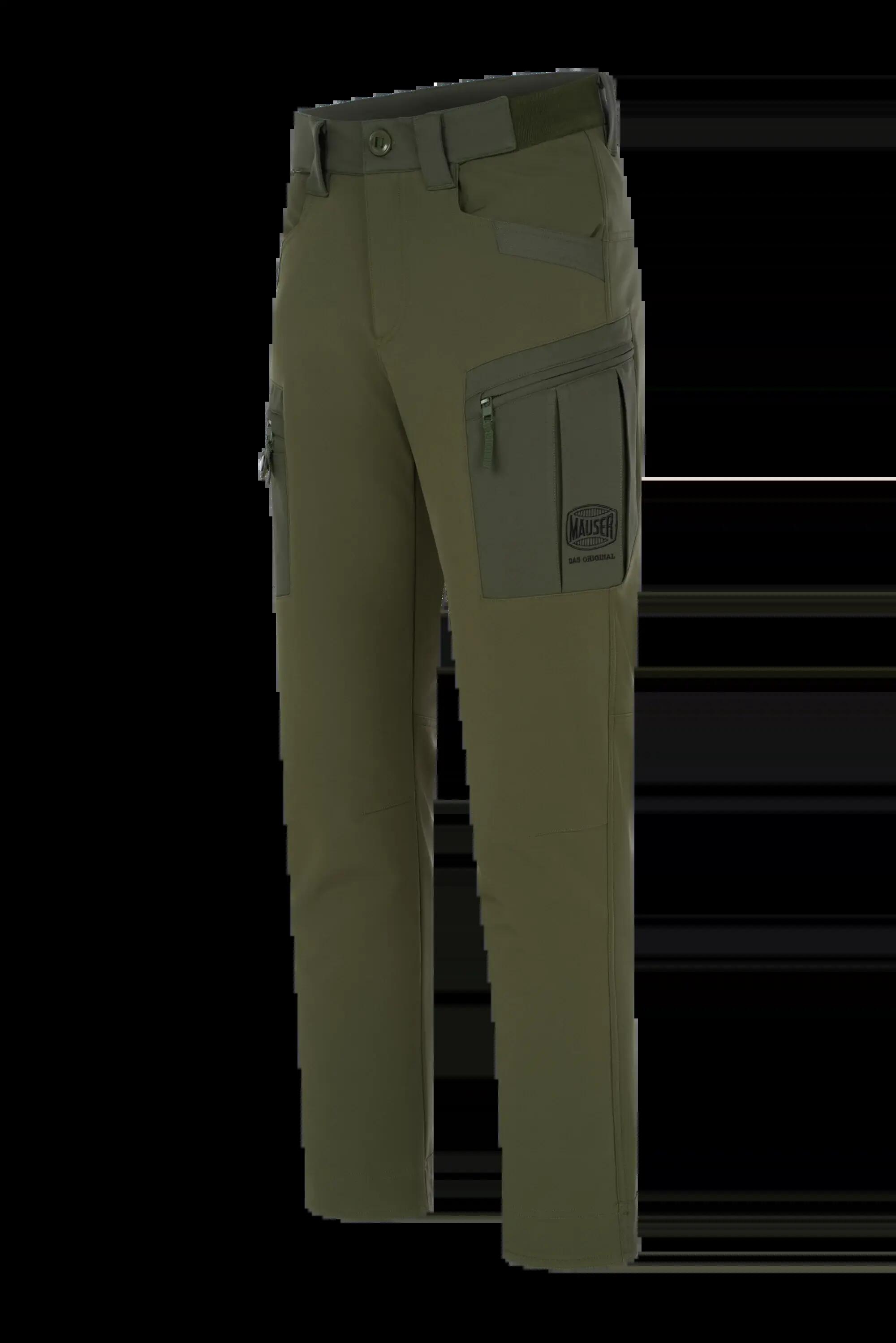 Herren Softshellhose Firn Padded - Olivgrün 3/4