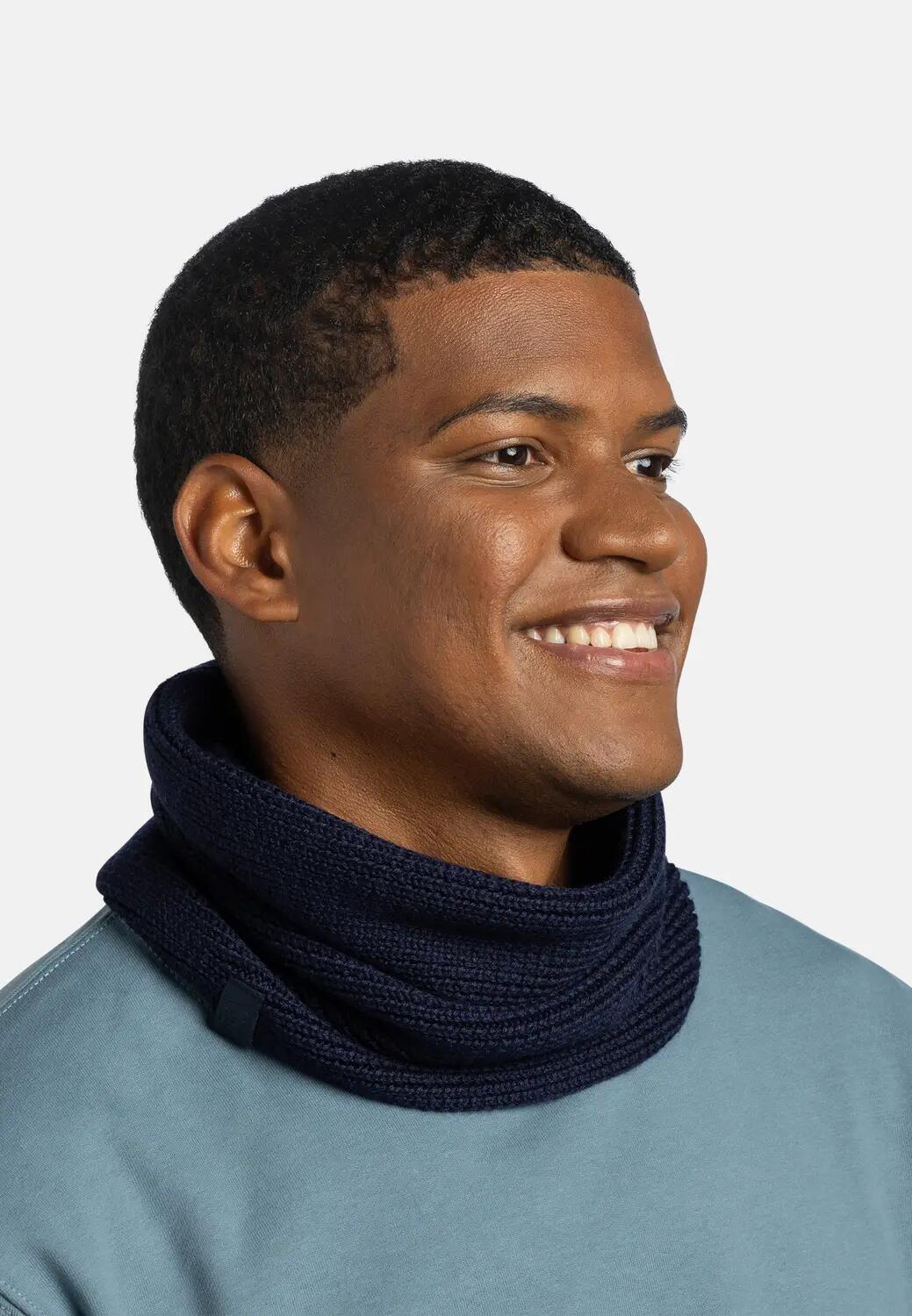Cache-cou tricoté Unisex Buff Bleu foncé TAILLE UNIQUE 4/5