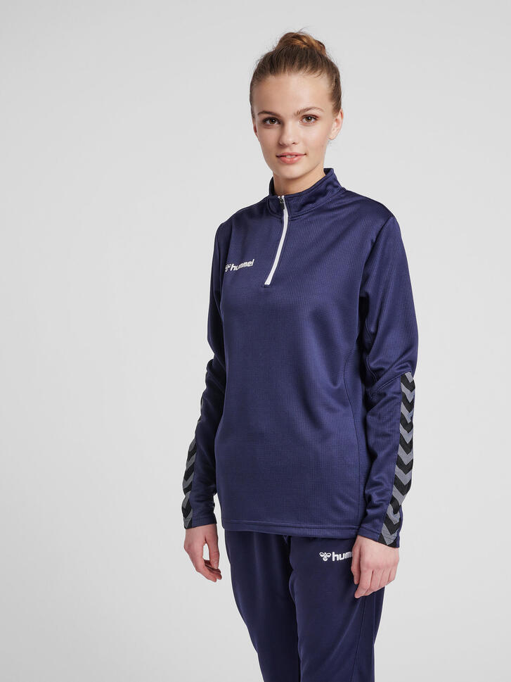 Bluza do piłki nożnej damska Hummel demi-zip hml AUTHENTIC