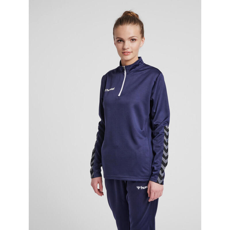 Bluza do piłki nożnej damska Hummel demi-zip hml AUTHENTIC