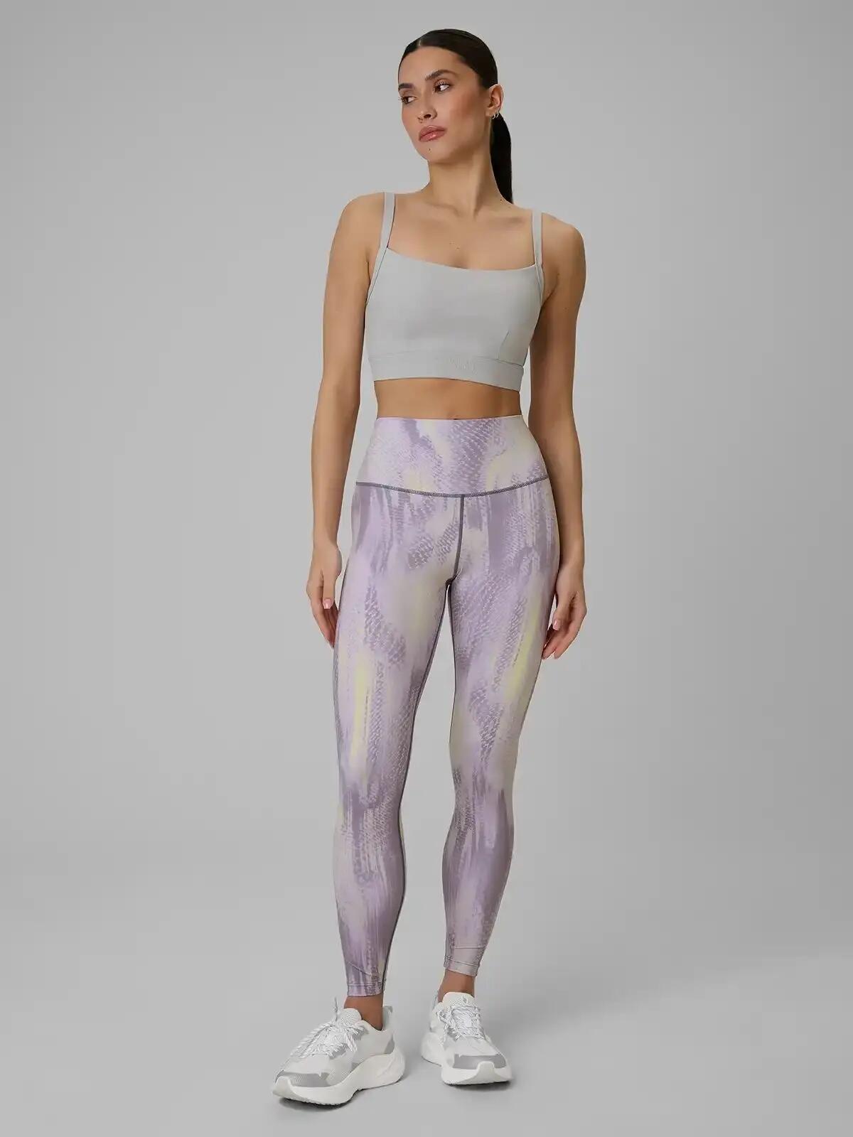LEGGINSY DAMSKIE 4F TRENINGOWE SZYBKOSCHNĄCE Z WYSOKIM STANEM KOLOR ŻÓŁTY 7/12