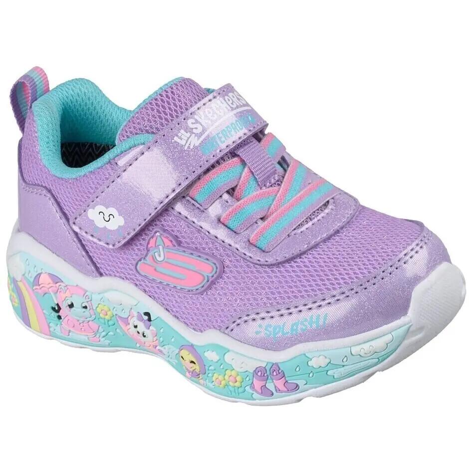 Pantofi sport copii Skechers Play Scene Shimmer Splash, Mov