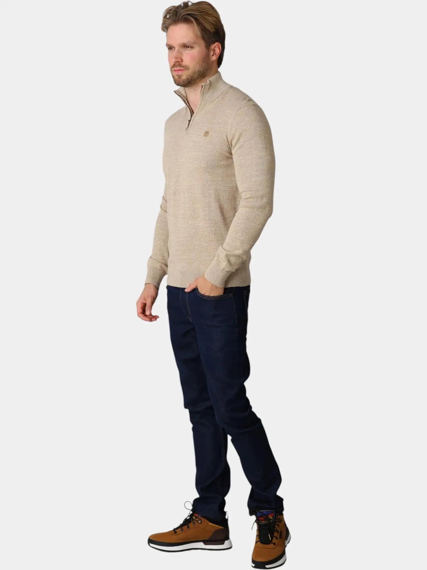 Gebreide Trui Heren Williams River Cotton 1/4 Zip 4/5