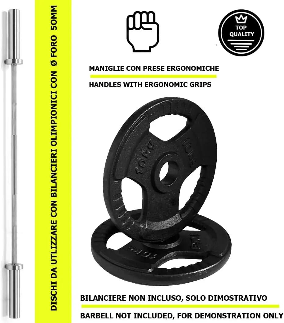 [Olympische Hantelscheiben aus Gusseisen] mit Ø50-mm-Bohrung, 1,25–25 kg 5/6