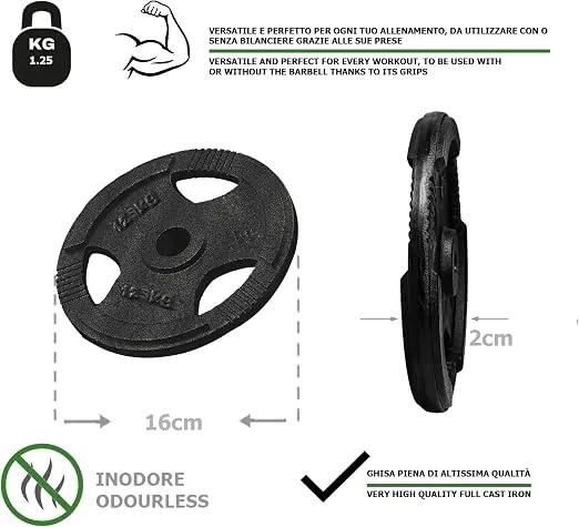 [Olympische Hantelscheiben aus Gusseisen] mit Ø50-mm-Bohrung, 1,25–25 kg 3/6